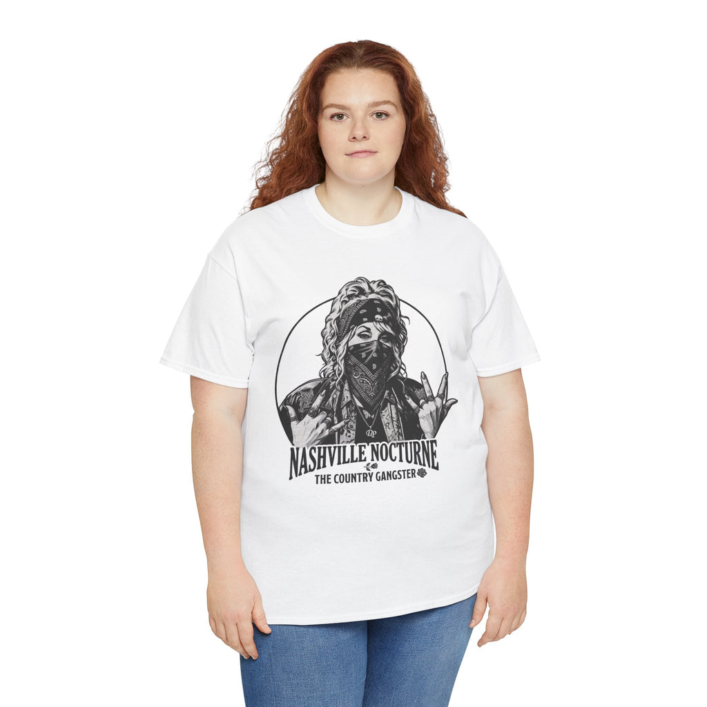 D.P. Collection Country Gangsta Hands Tee — "Nashville Nocturne" Graphic Shirt (Back: Gone But Not Forgotten)