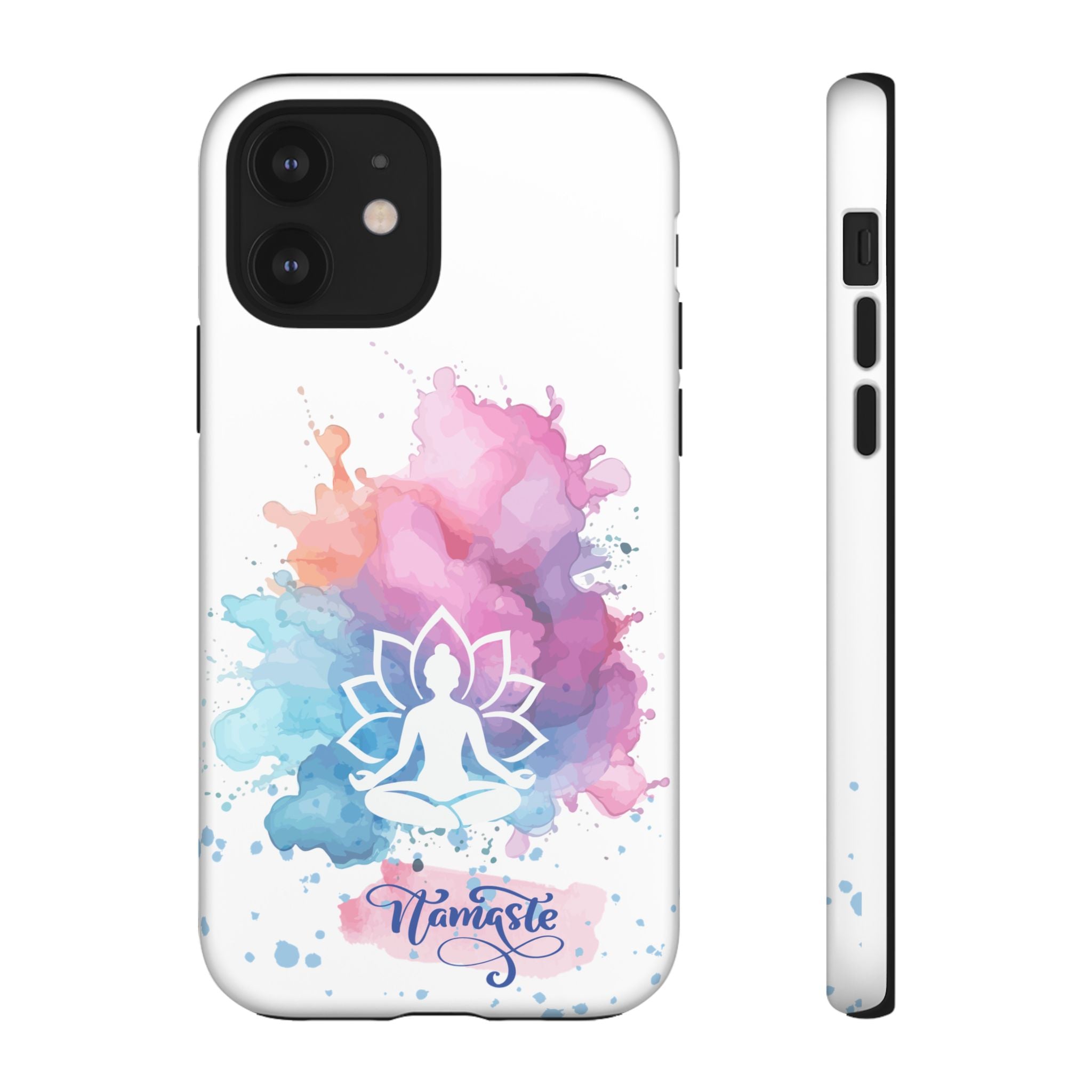 Yoga Namaste Phone Case - Watercolor Lotus Tough Case