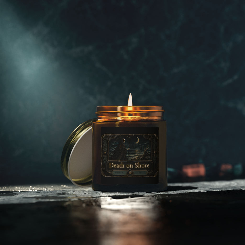 Death on Shore Beachwood Scented Candle — Made with Coconut Apricot Wax (4oz/9oz)