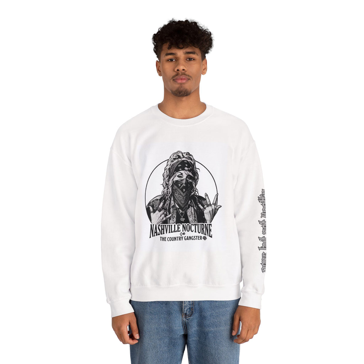D.P. Nashville Nocturne Crewneck Sweatshirt — The Country Gangster Graphic Pullover