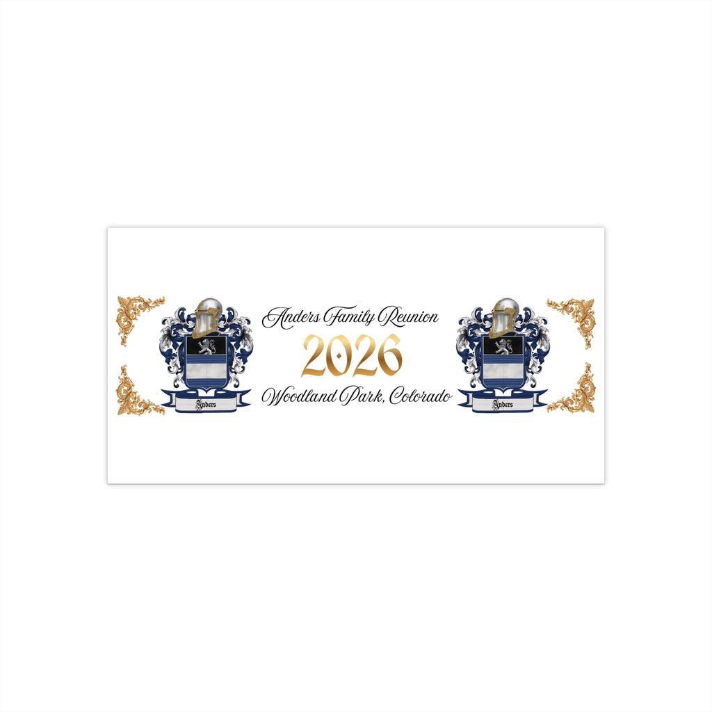 Anders Family Reunion Bumper Sticker — Custom Crest, Year & Location