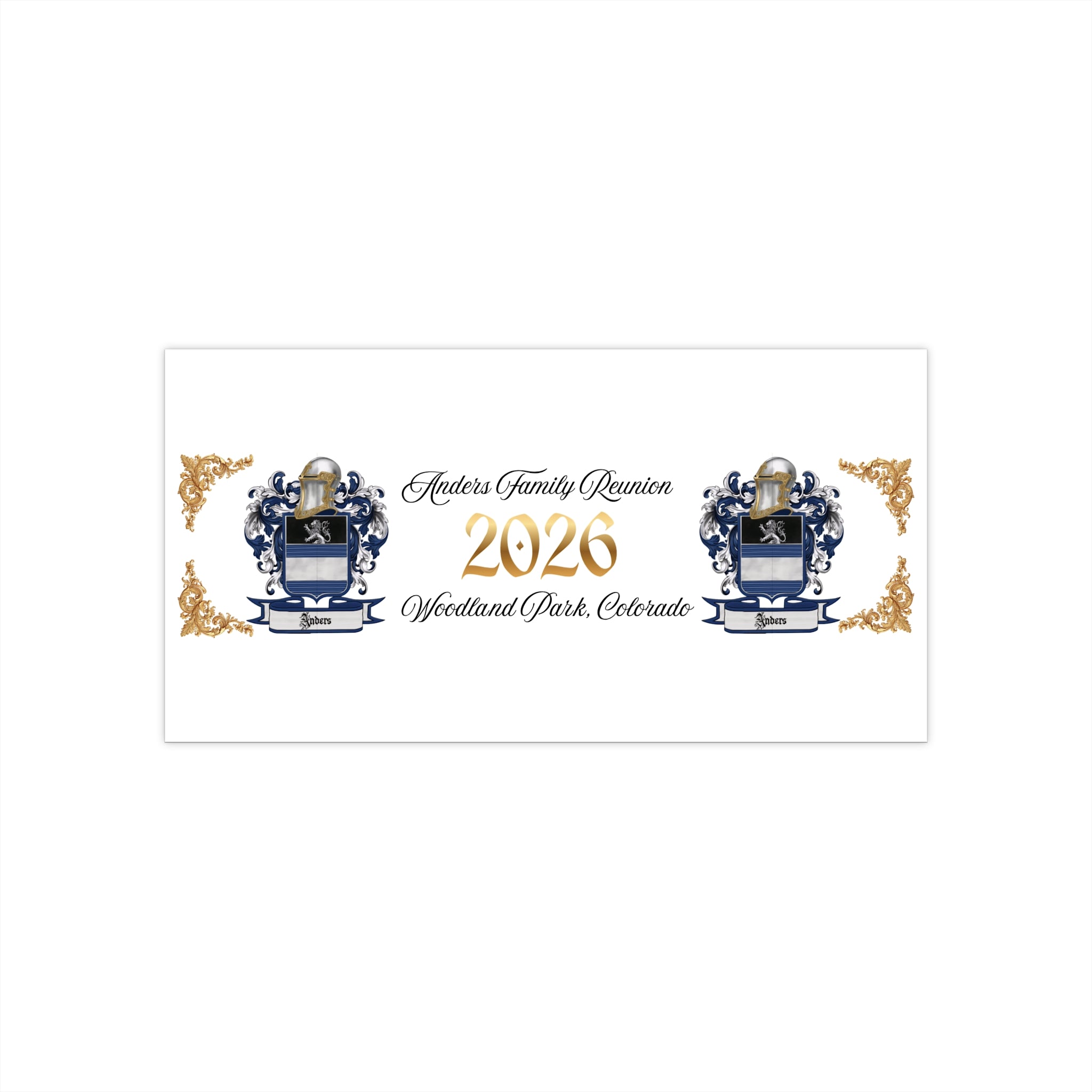 Anders Family Reunion Bumper Sticker — Custom Crest, Year & Location