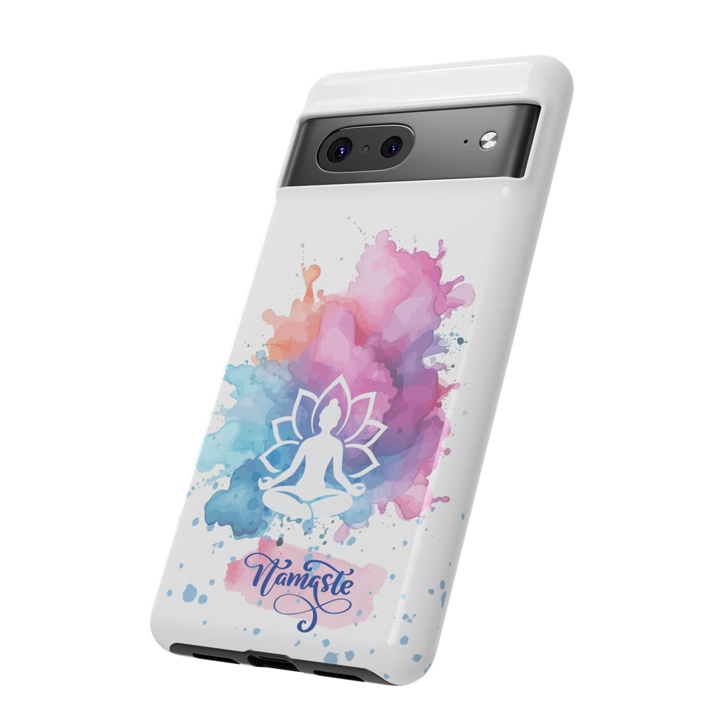 Yoga Namaste Phone Case - Watercolor Lotus Tough Case