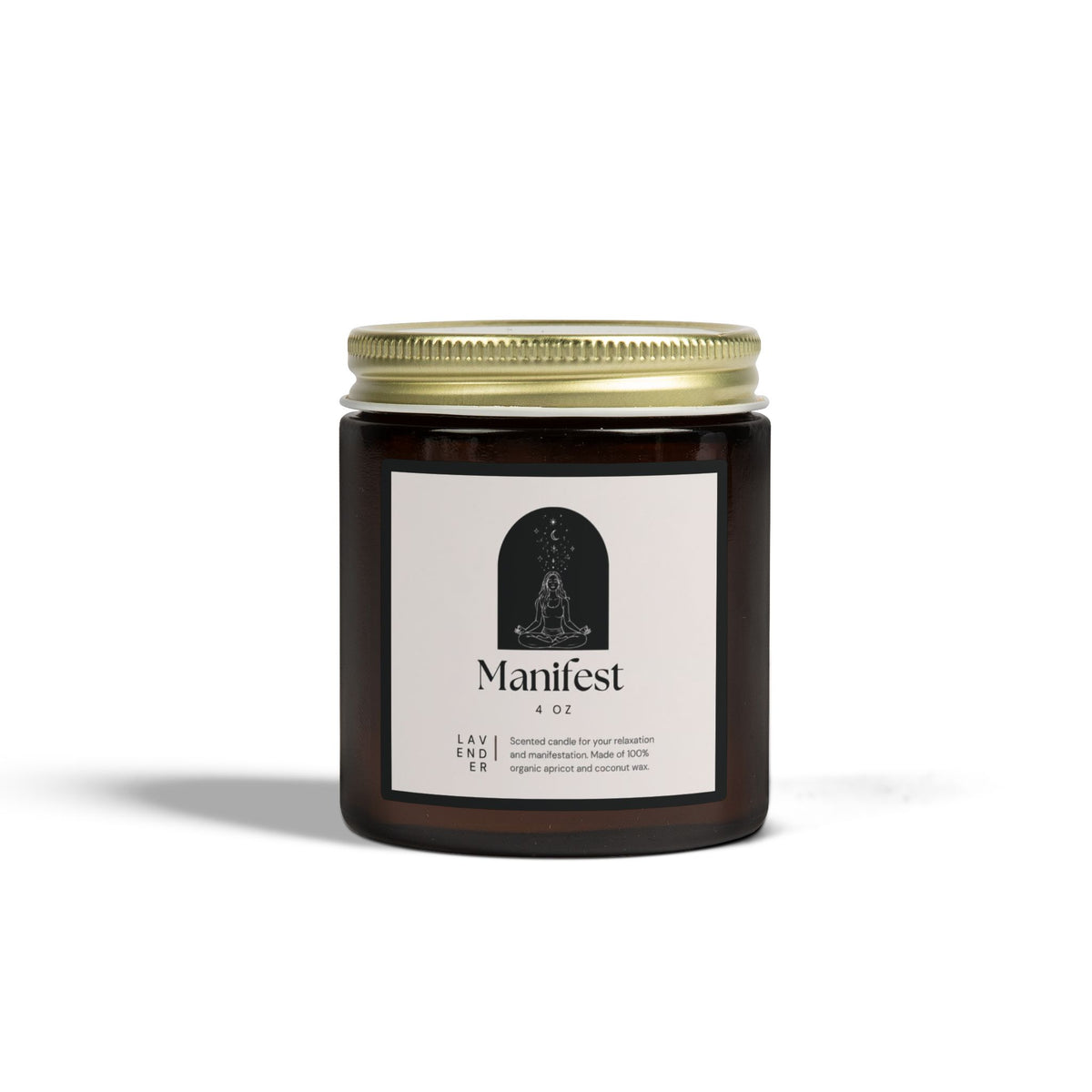 "Manifest " Lavender Scented Candles, Coconut Apricot Wax (4oz, 9oz)