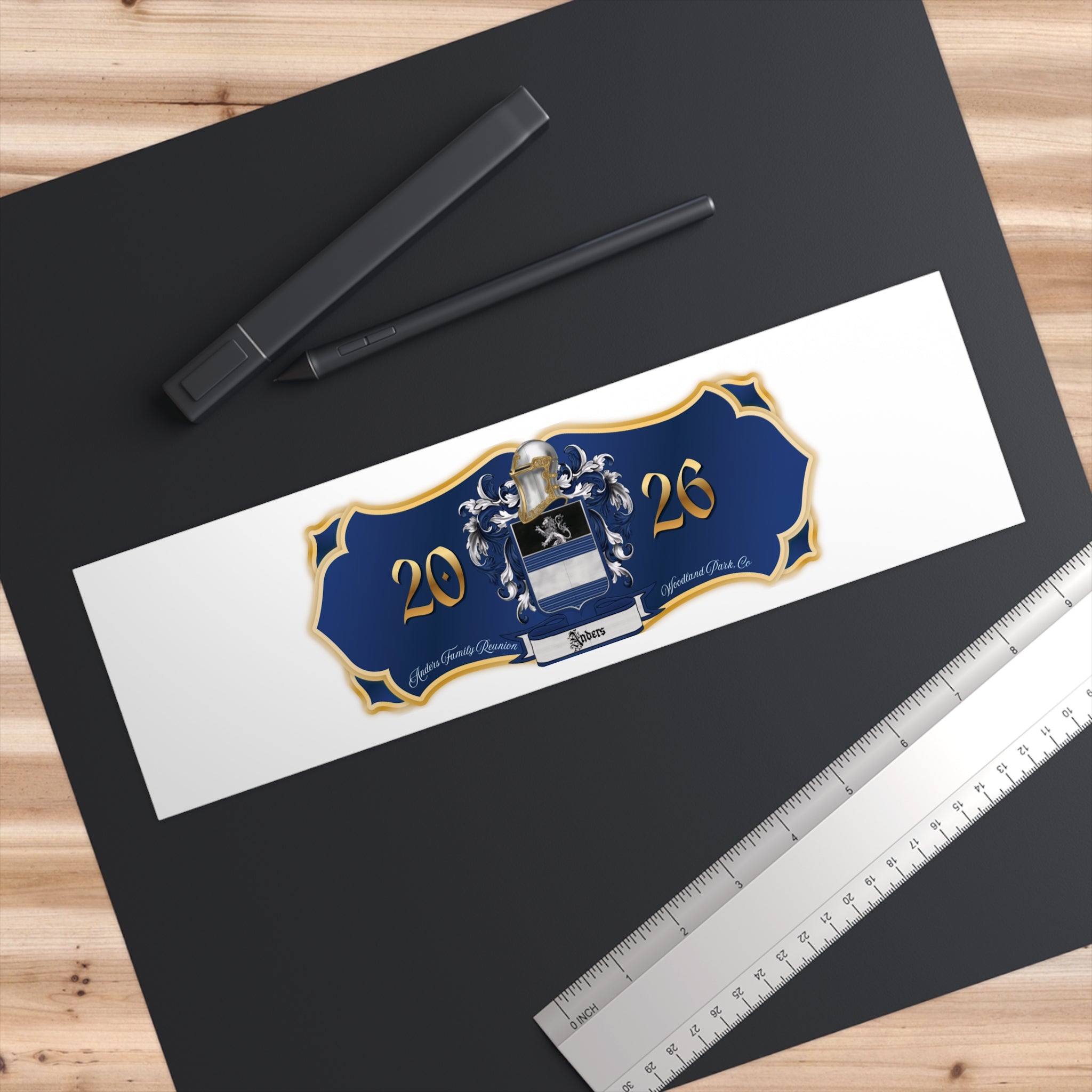 Anders Family Reunion Bumper Sticker — Custom Crest, Year & Location