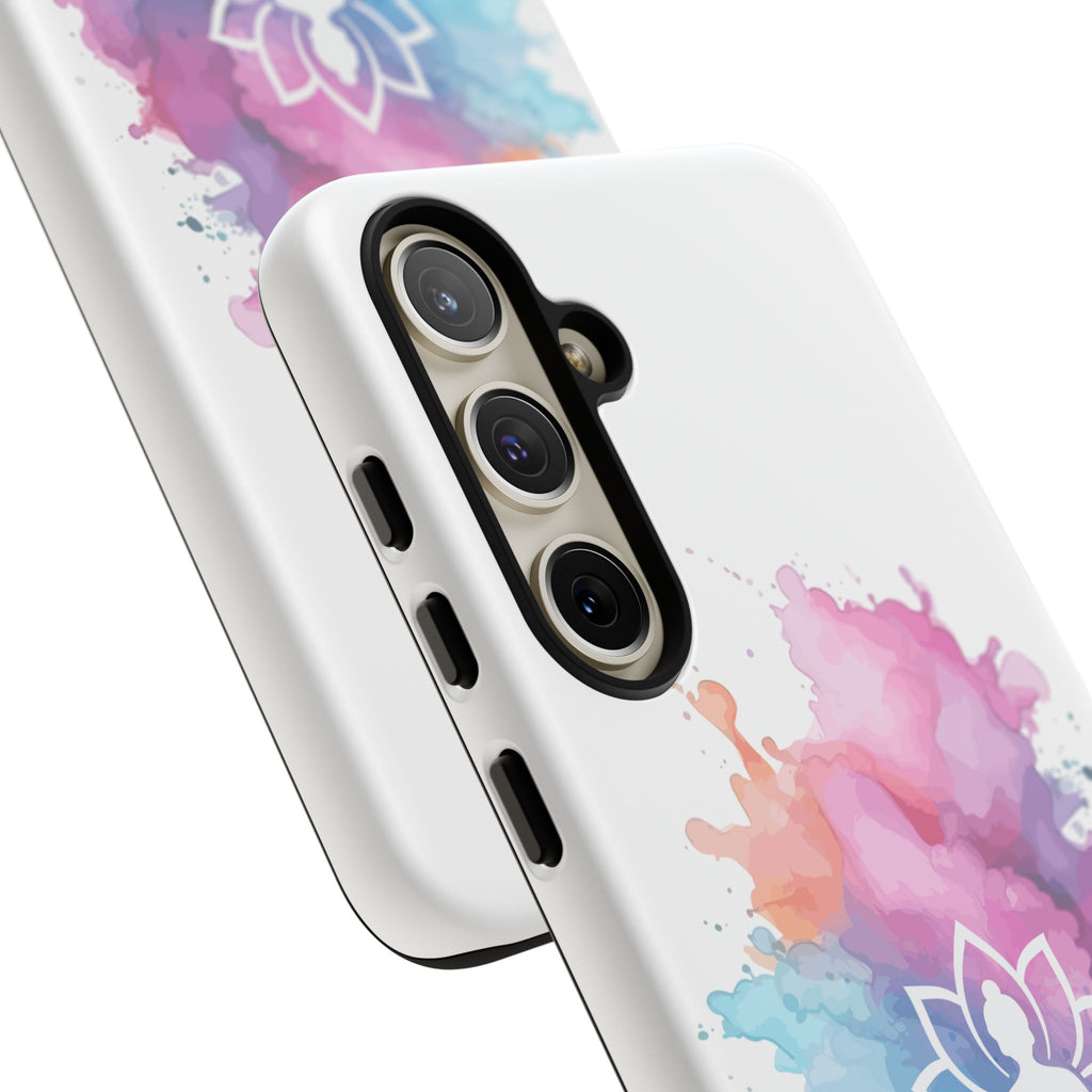 Yoga Namaste Phone Case - Watercolor Lotus Tough Case