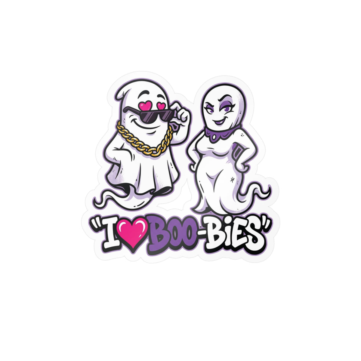 I💜Boo-bies Ghost Halloween Decal Sticker- Keep'n It Real