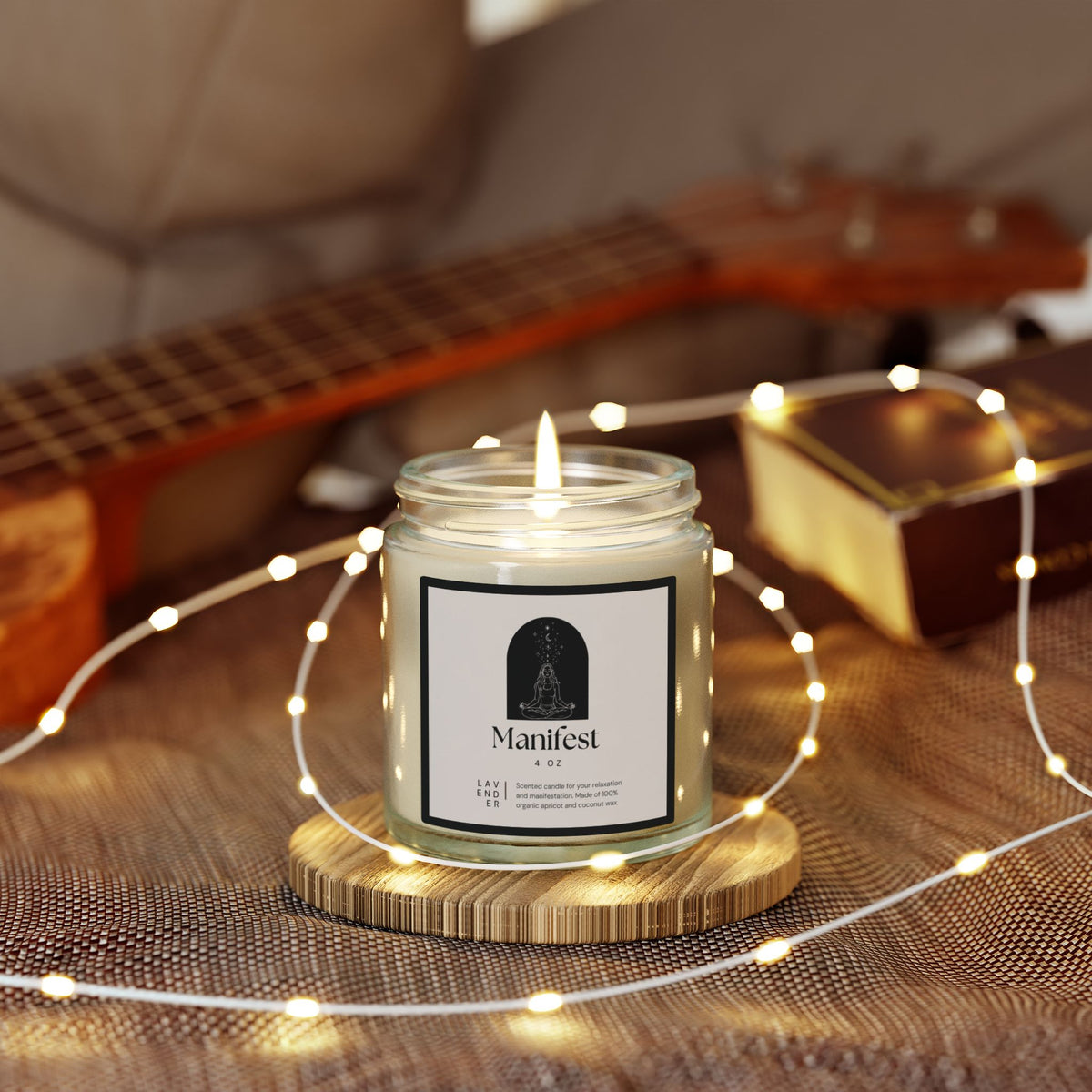"Manifest " Lavender Scented Candles, Coconut Apricot Wax (4oz, 9oz)