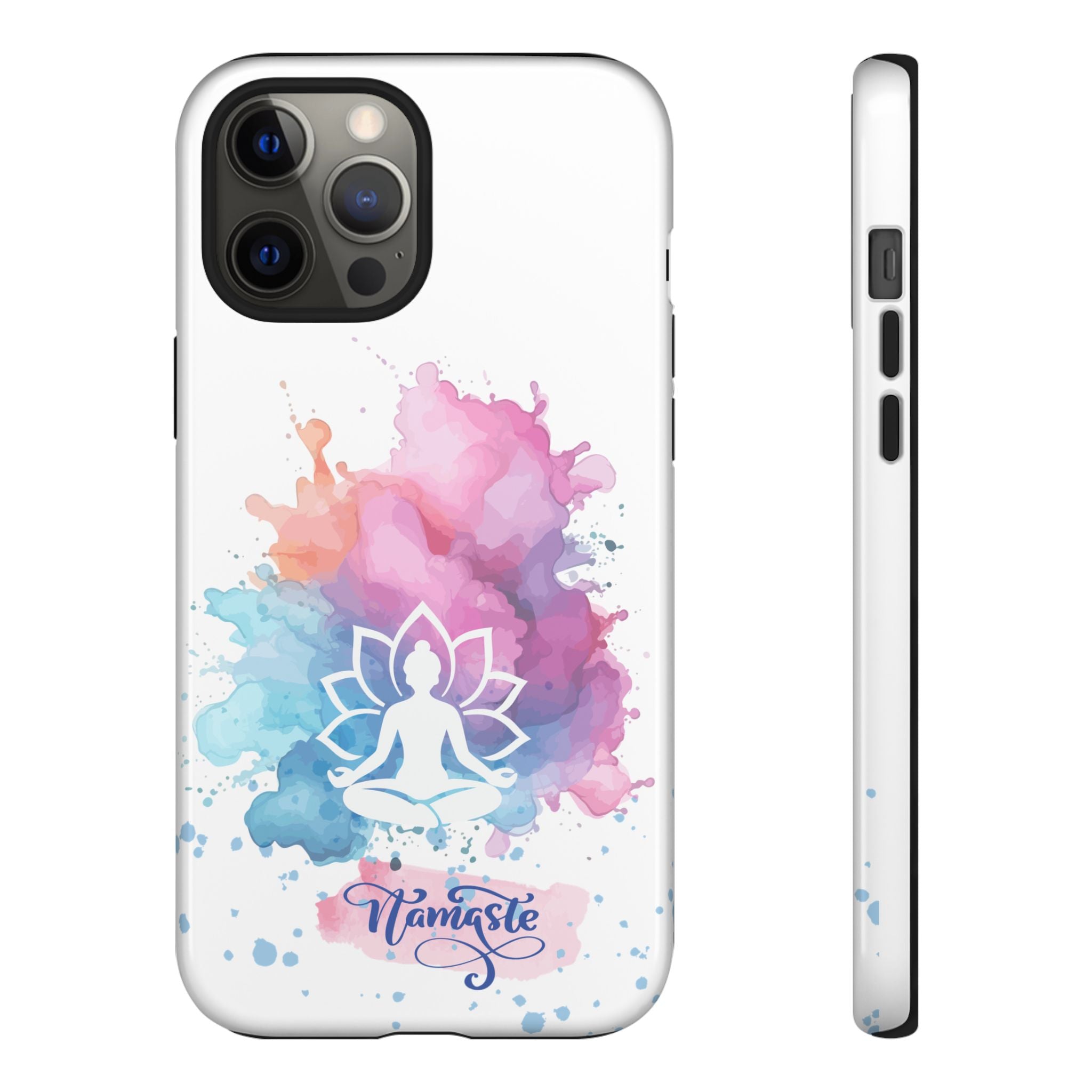 Yoga Namaste Phone Case - Watercolor Lotus Tough Case
