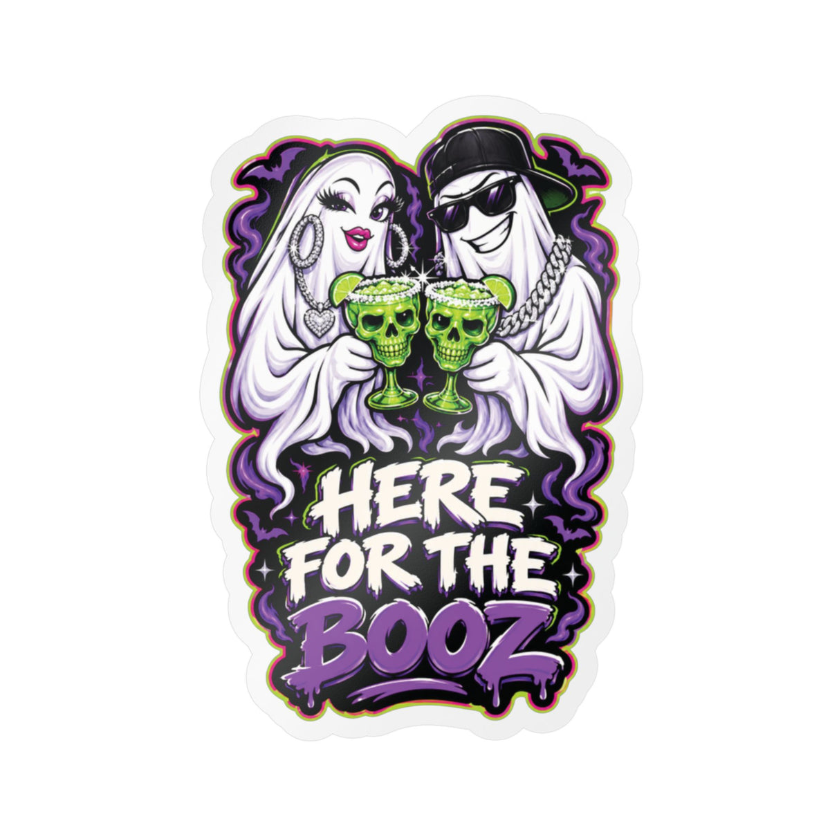 Here for the Booz Ghost 2 Halloween Decal Sticker- Keep'n It Real