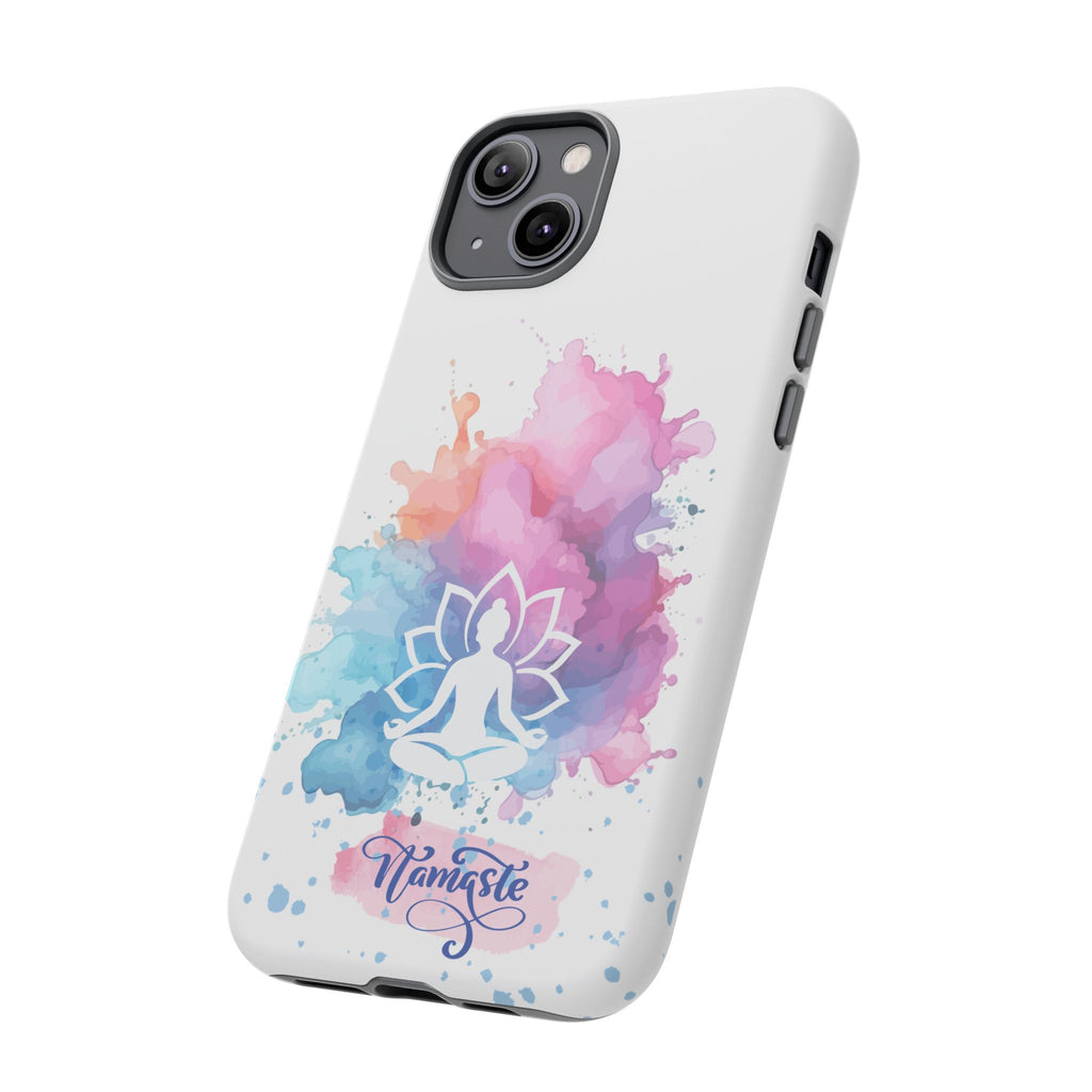 Yoga Namaste Phone Case - Watercolor Lotus Tough Case