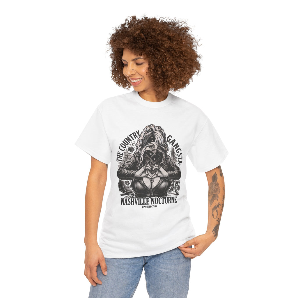 D.P.  Collection Country Gangsta Tee — "Nashville Nocturne" Graphic Shirt (Back: Gone But Not Forgotten)