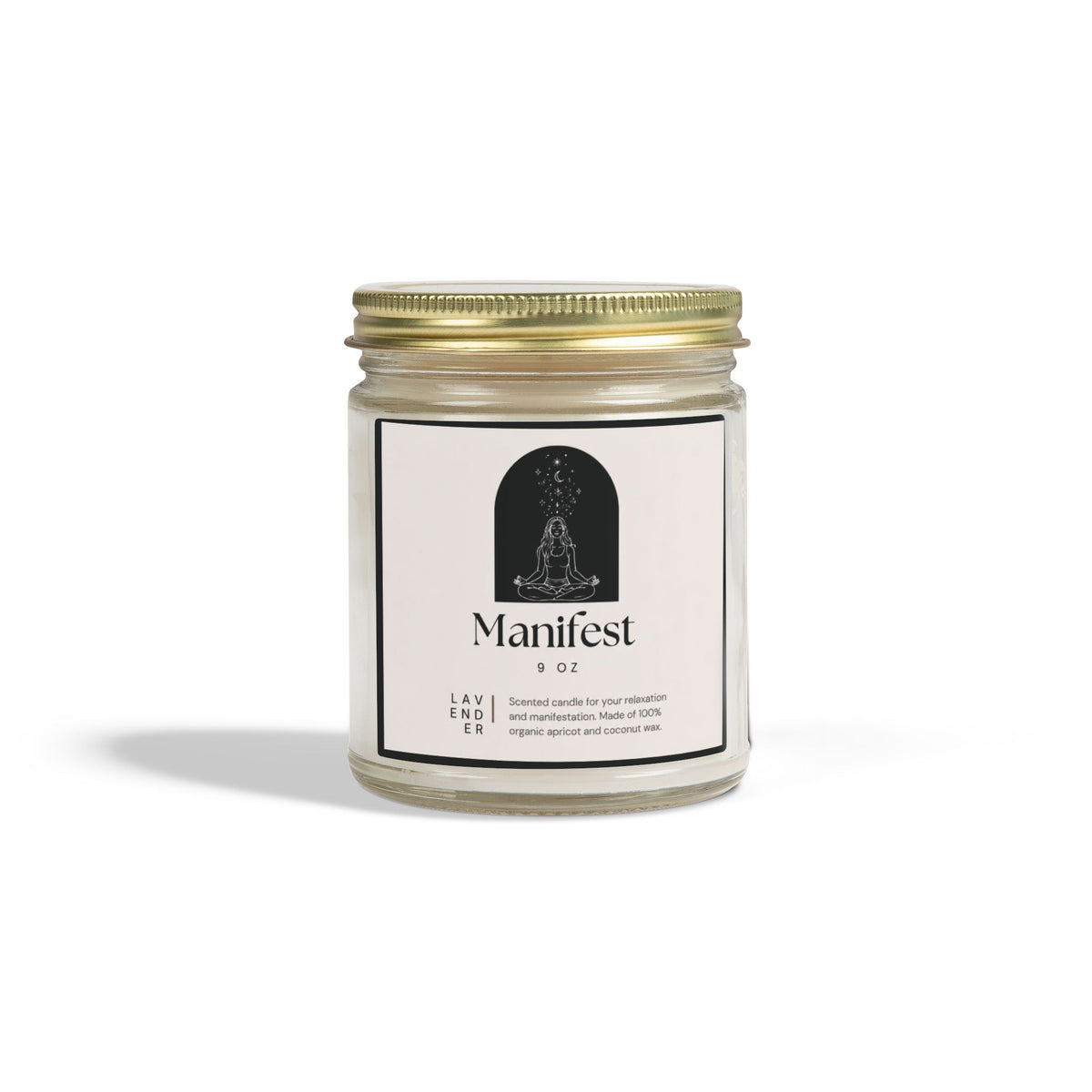 "Manifest " Lavender Scented Candles, Coconut Apricot Wax (4oz, 9oz)