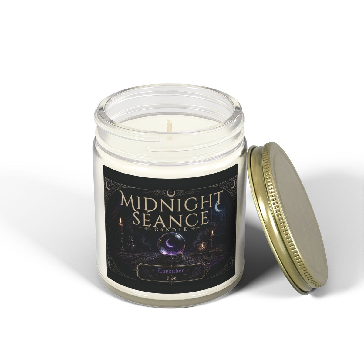 Midnight Séance Lavender Candle — Made with Coconut Apricot Wax (4oz & 9oz)