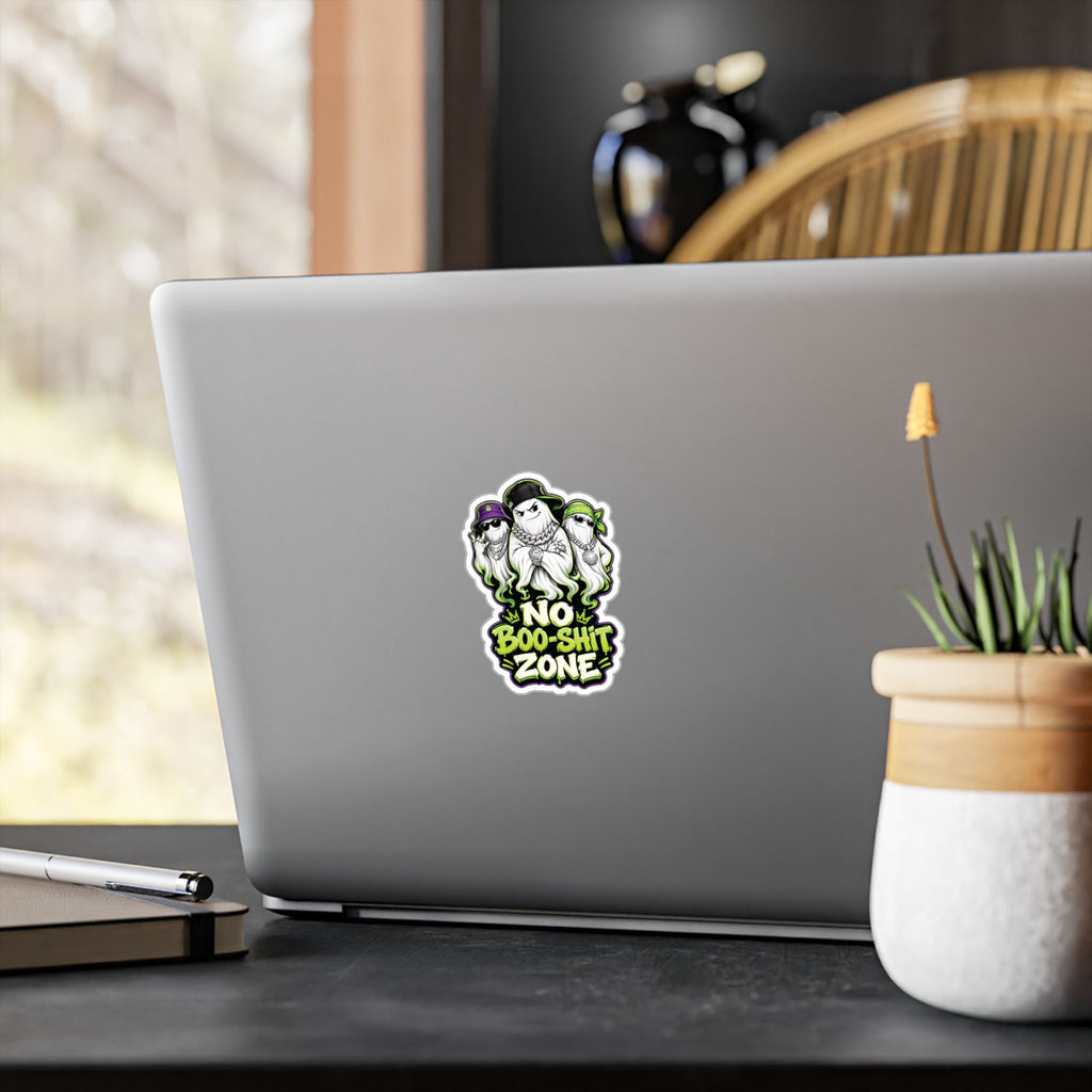 No Boo-Shit Zone Ghost Homiez Halloween Decal Sticker- Keep'n It Real