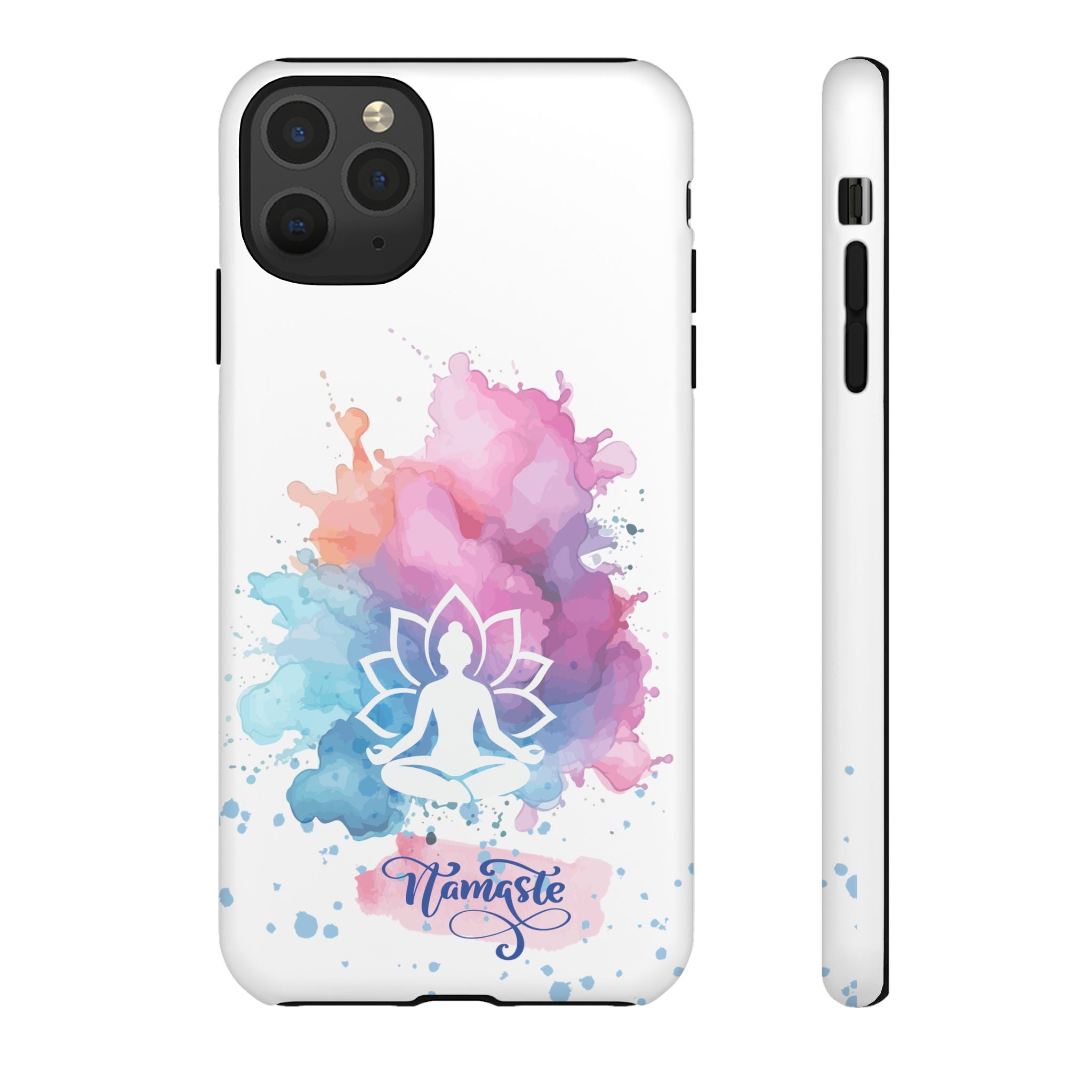 Yoga Namaste Phone Case - Watercolor Lotus Tough Case