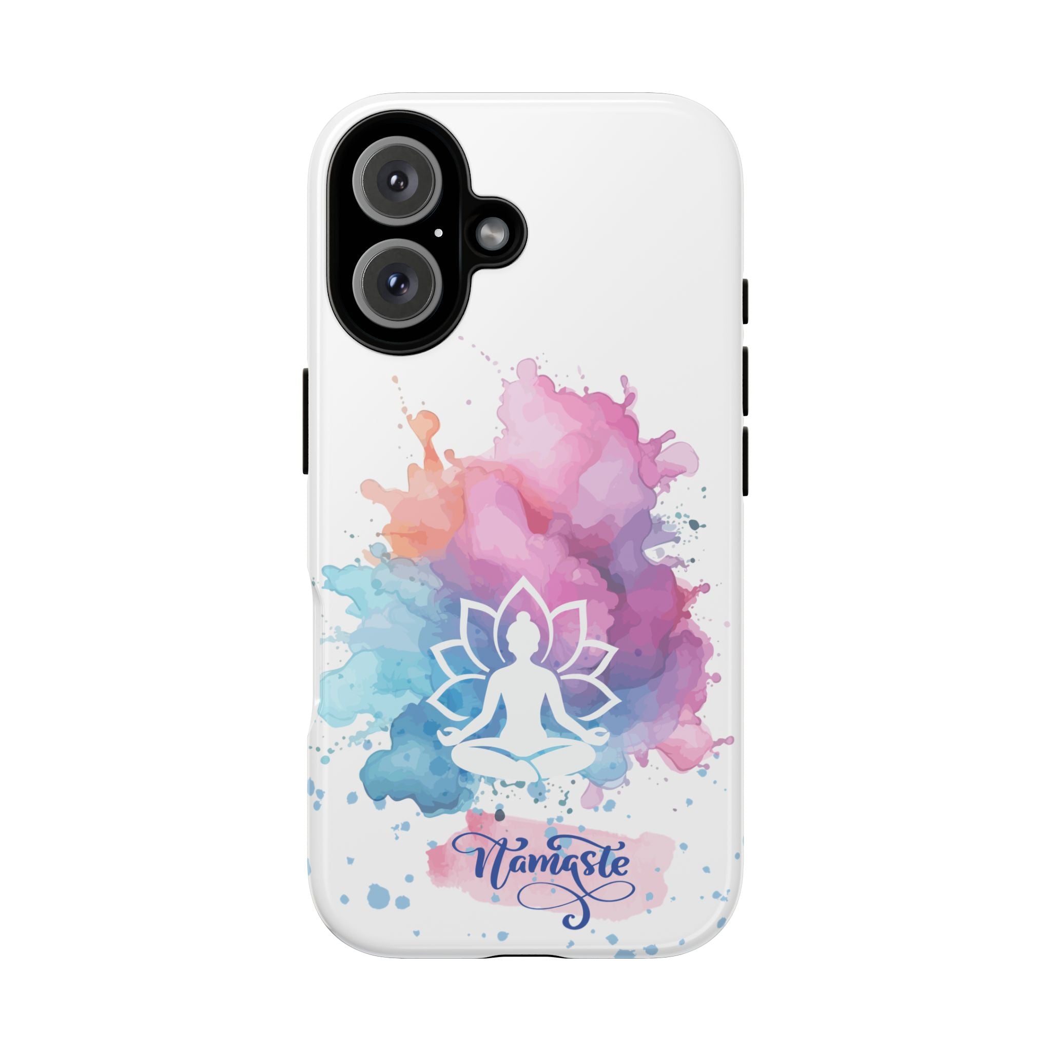 Yoga Namaste Phone Case - Watercolor Lotus Tough Case