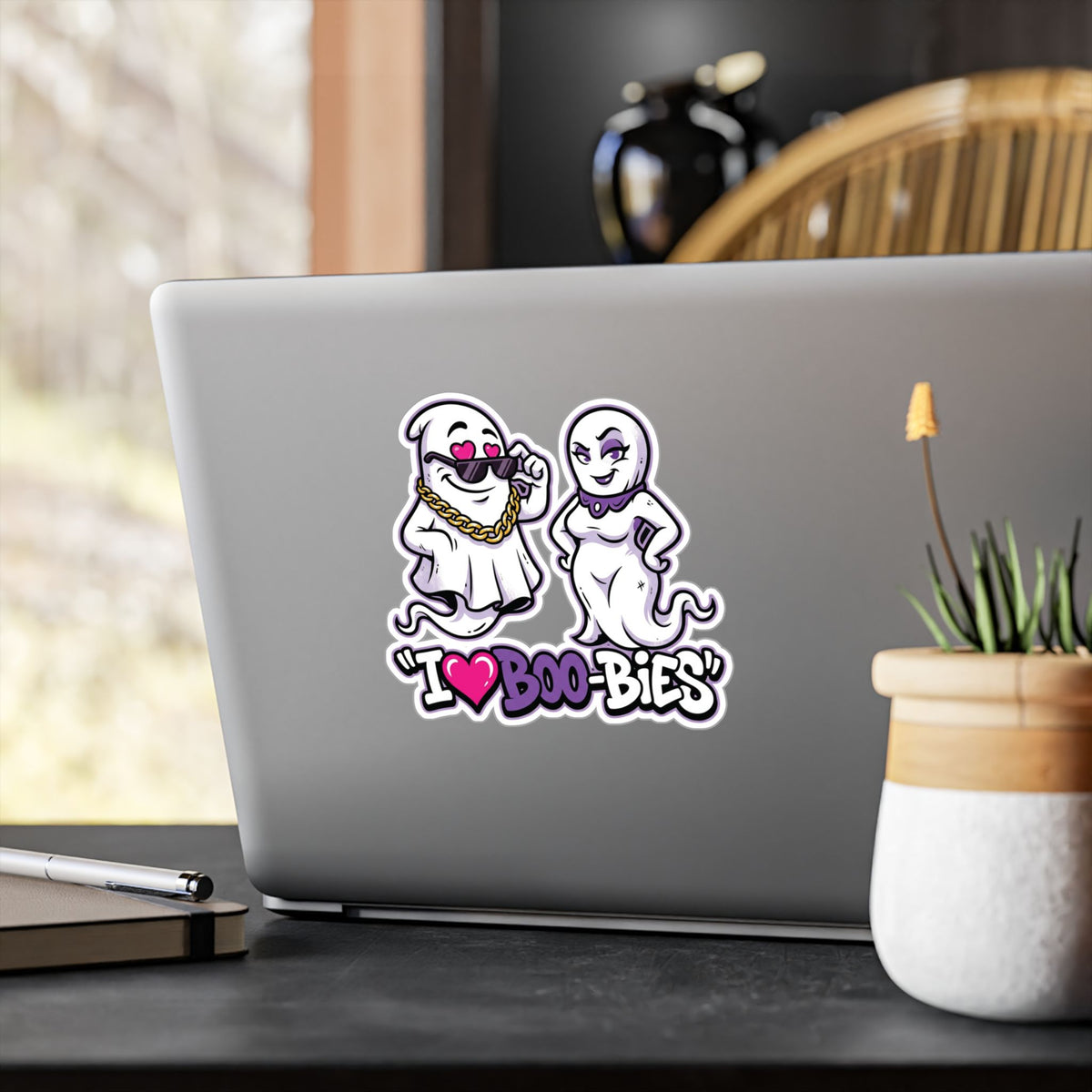 I💜Boo-bies Ghost Halloween Decal Sticker- Keep'n It Real