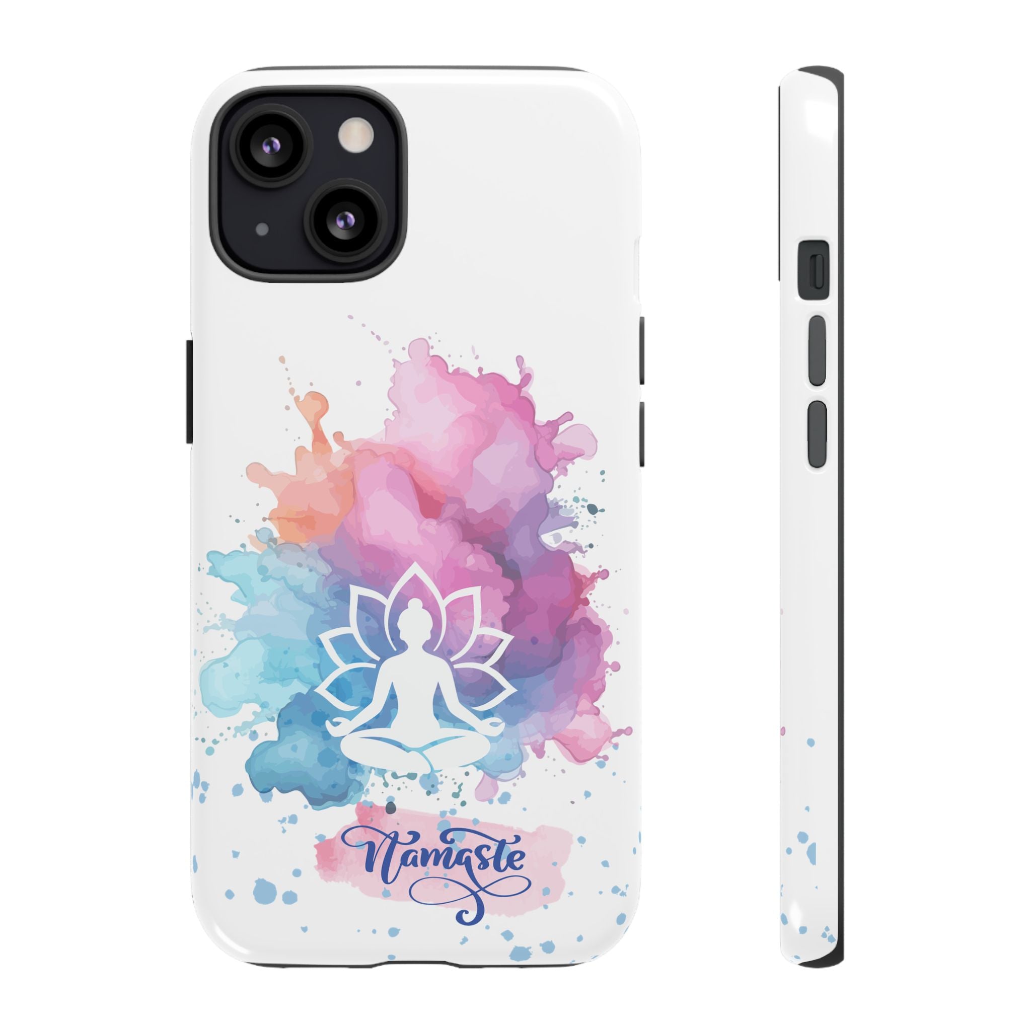 Yoga Namaste Phone Case - Watercolor Lotus Tough Case
