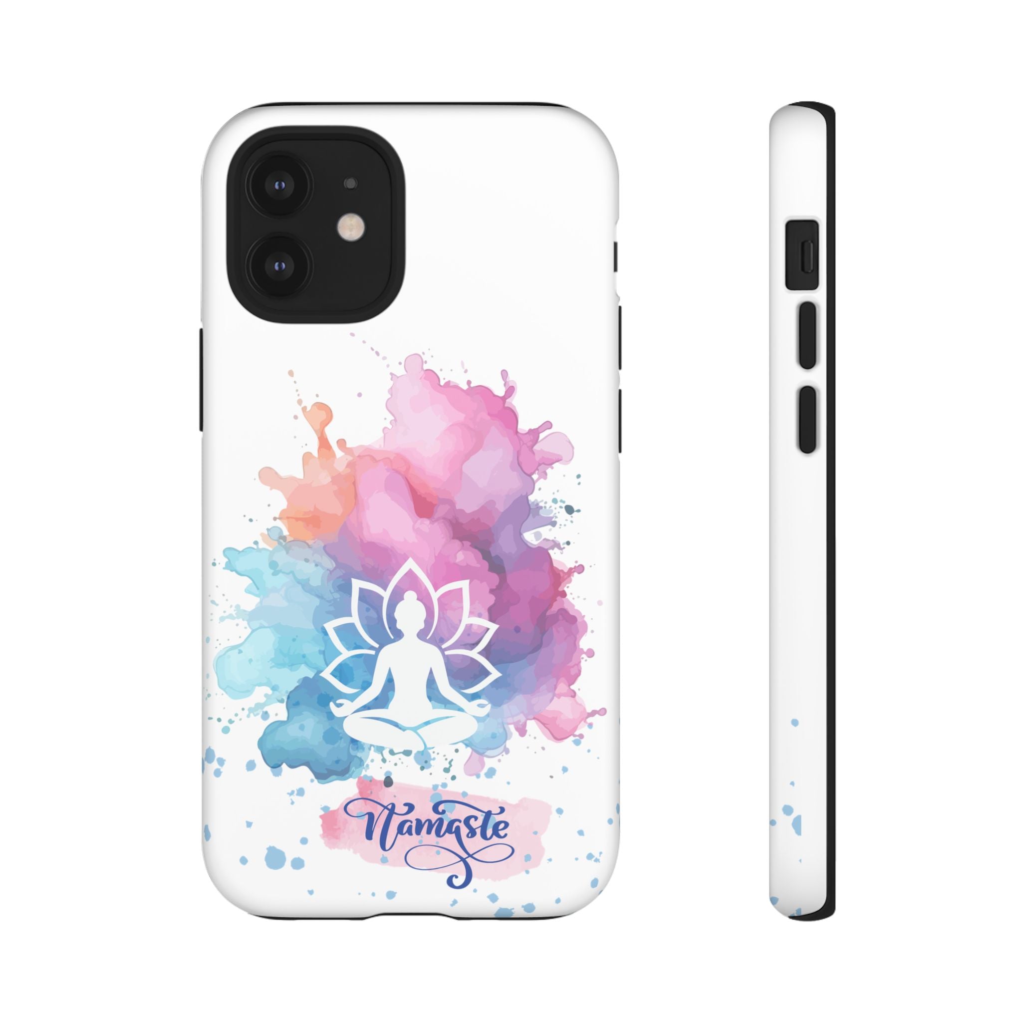 Yoga Namaste Phone Case - Watercolor Lotus Tough Case