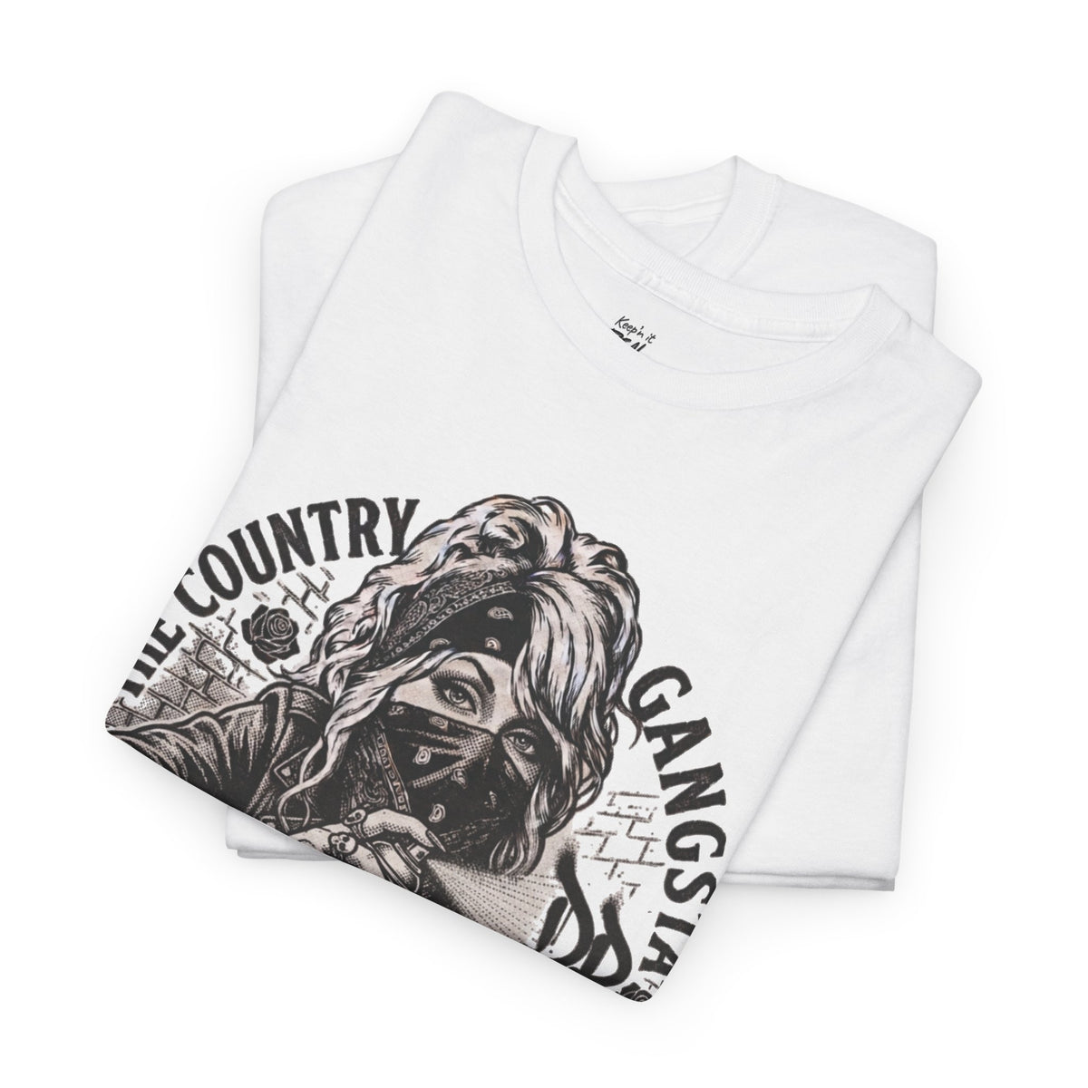 D.P. Collection Country Gangsta Spray Painting Tee — "Nashville Nocturne" Graphic Shirt (Back: Gone But Not Forgotten)