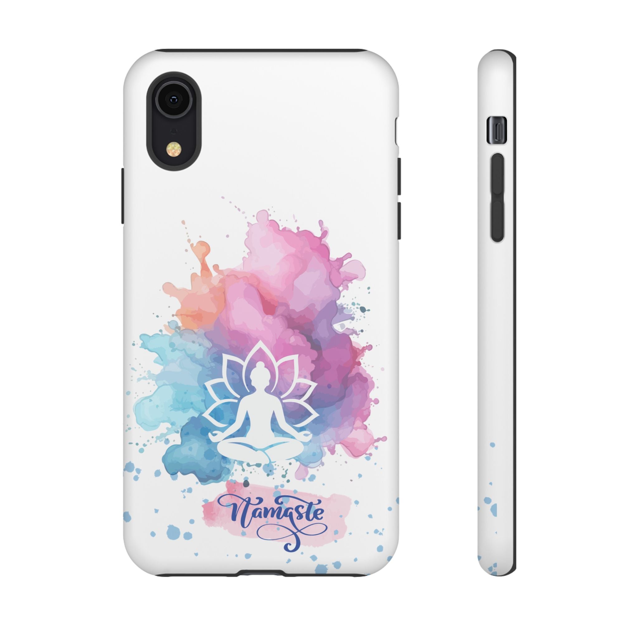 Yoga Namaste Phone Case - Watercolor Lotus Tough Case