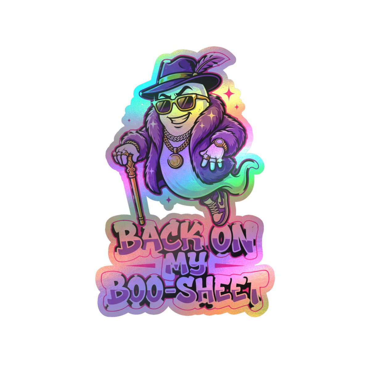 Back On My Boo-Sheet Ghost Halloween Decal Sticker- Keep'n It Real