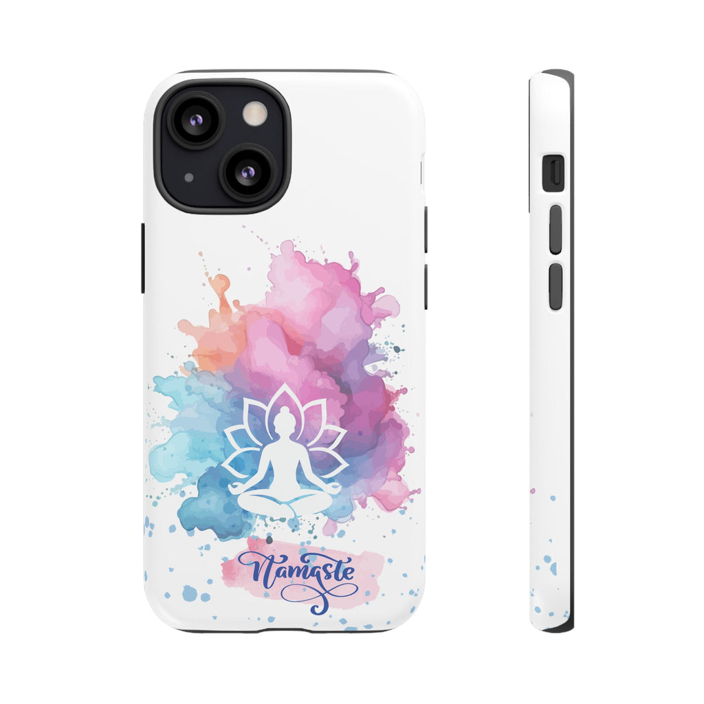 Yoga Namaste Phone Case - Watercolor Lotus Tough Case