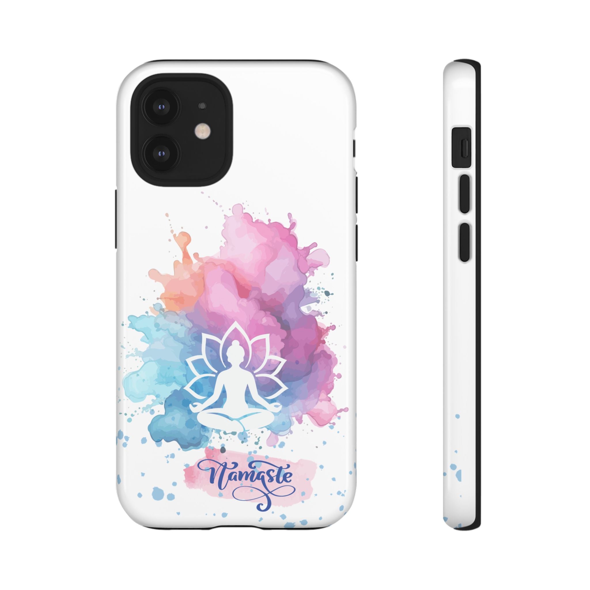 Yoga Namaste Phone Case - Watercolor Lotus Tough Case