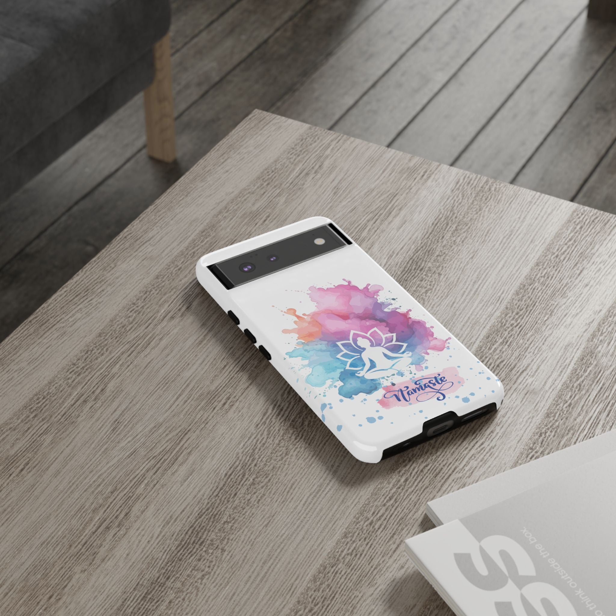 Yoga Namaste Phone Case - Watercolor Lotus Tough Case