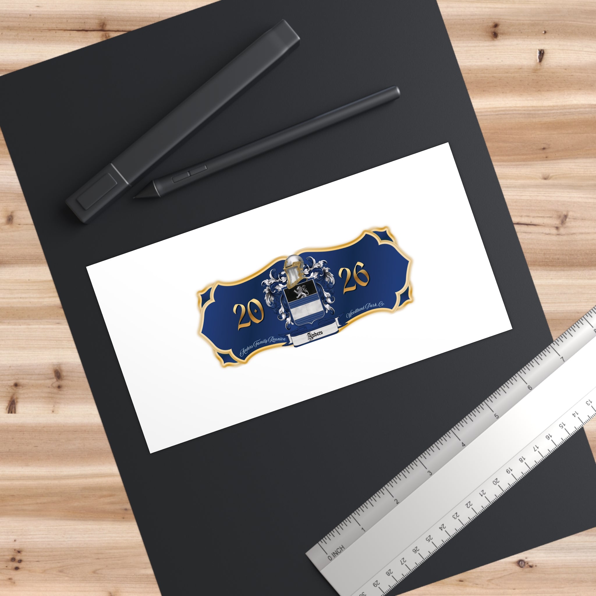 Anders Family Reunion Bumper Sticker — Custom Crest, Year & Location