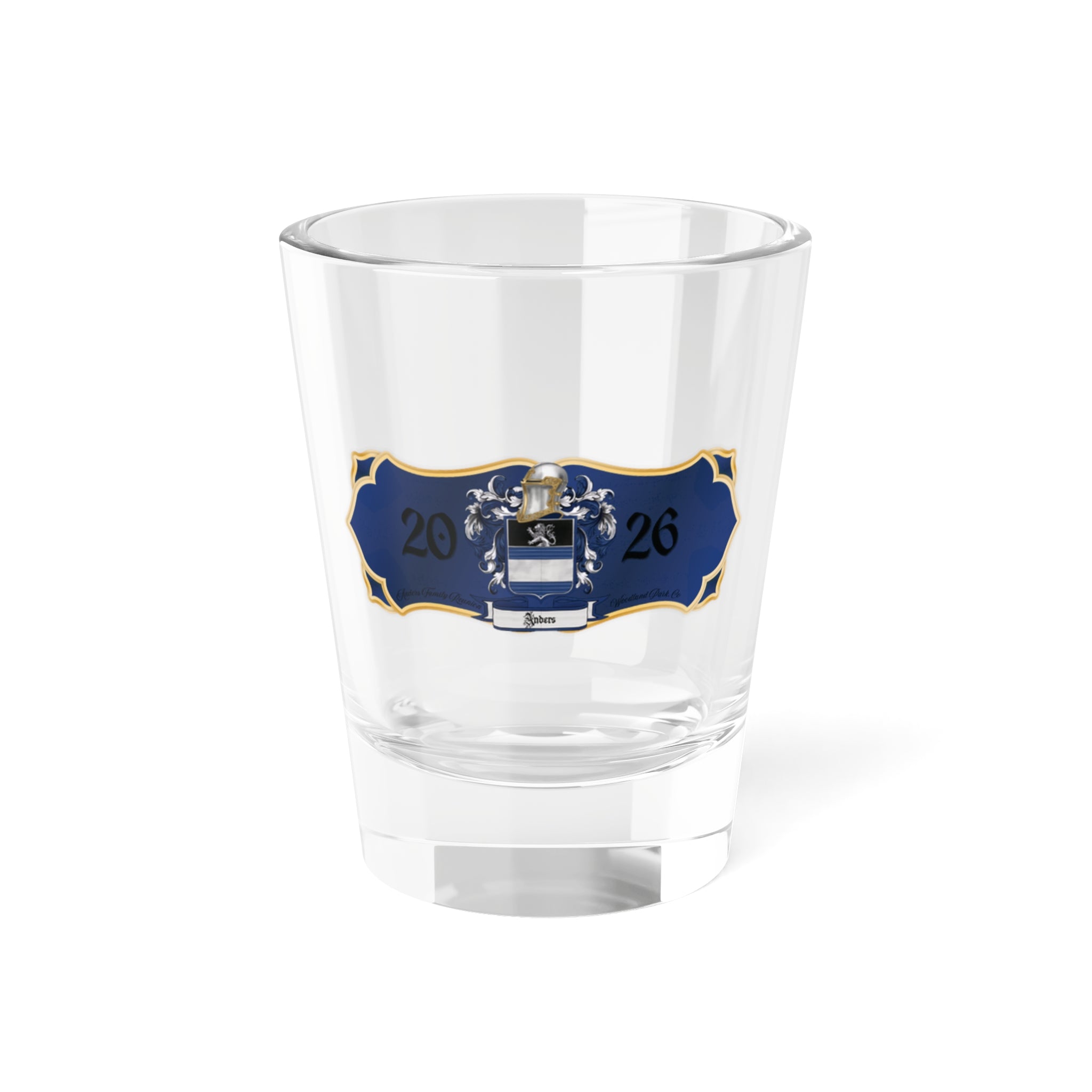 Anders Family Crest  — 1.5oz Commemorative Glass