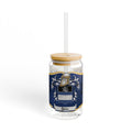 Anders Family Crest 16oz Glass Sipper with Bamboo Lid