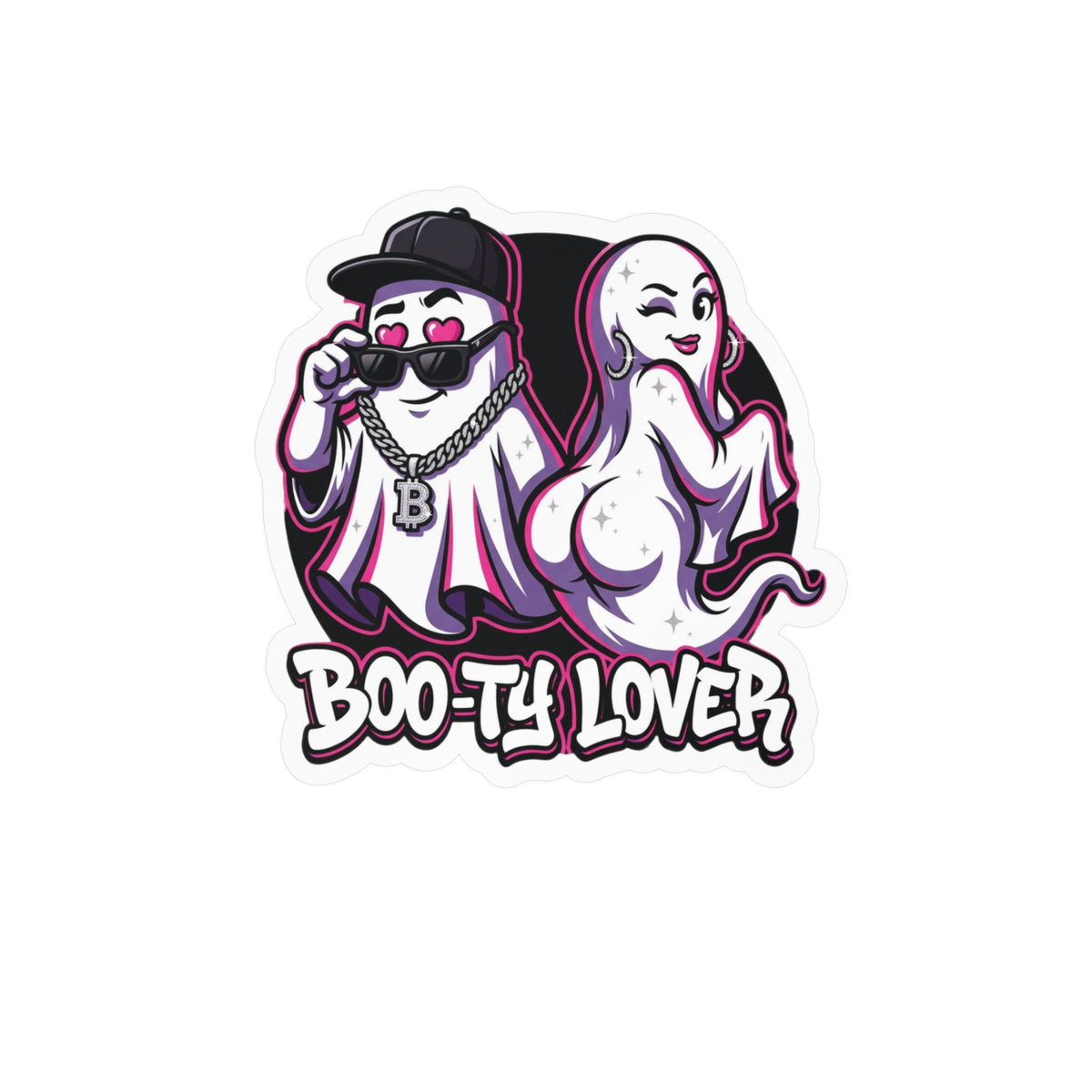 Boo-ty Lover Ghost Halloween Decal Sticker- Keep'n It Real