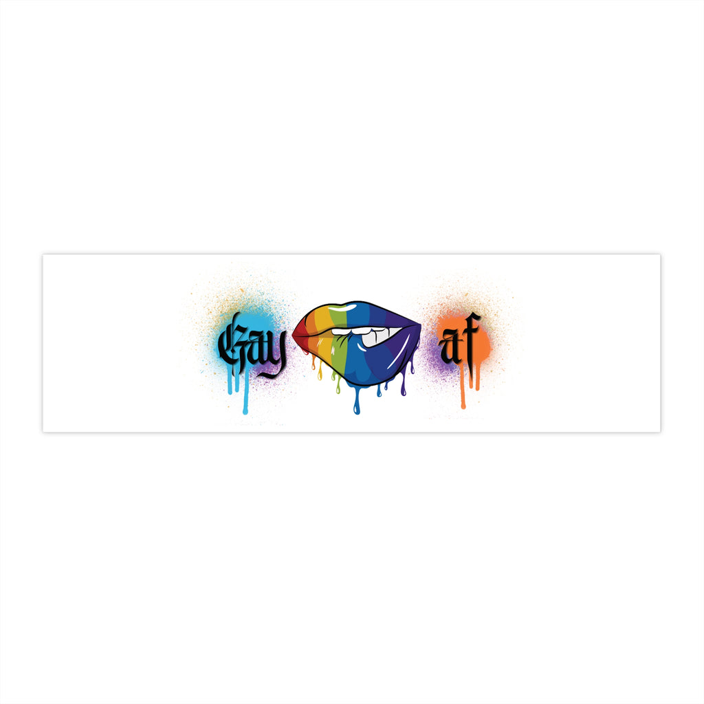 Gay AF Rainbow Lip Bumper Sticker — Pride LGBTQ+ Vinyl Decal