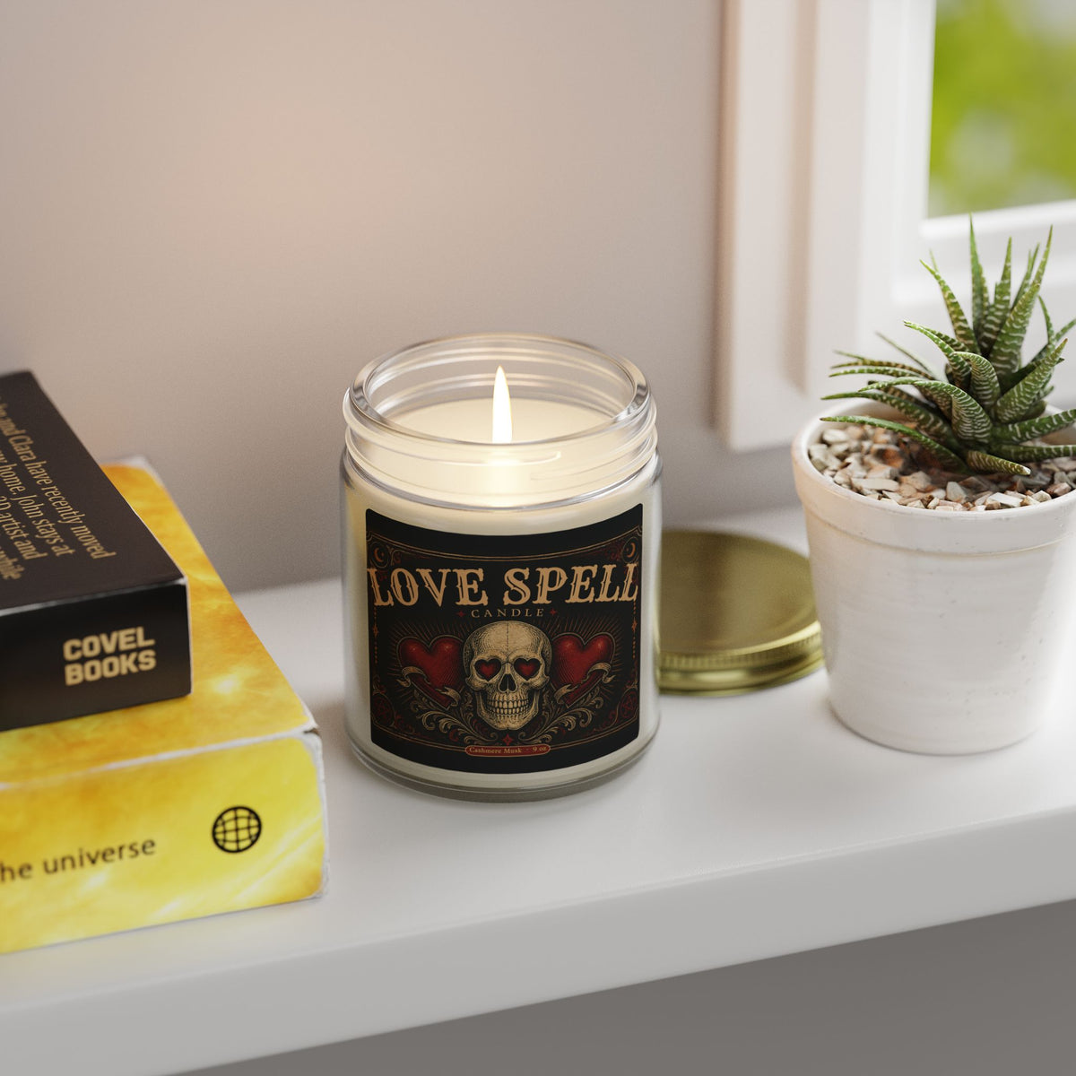 "Love Spell"  Halloween Candle — Coconut Apricot Wax (4oz/9oz)
