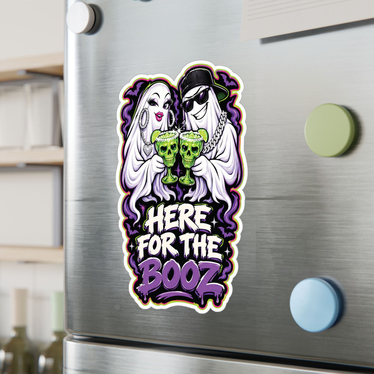 Here for the Booz Ghost 2 Halloween Decal Sticker- Keep'n It Real