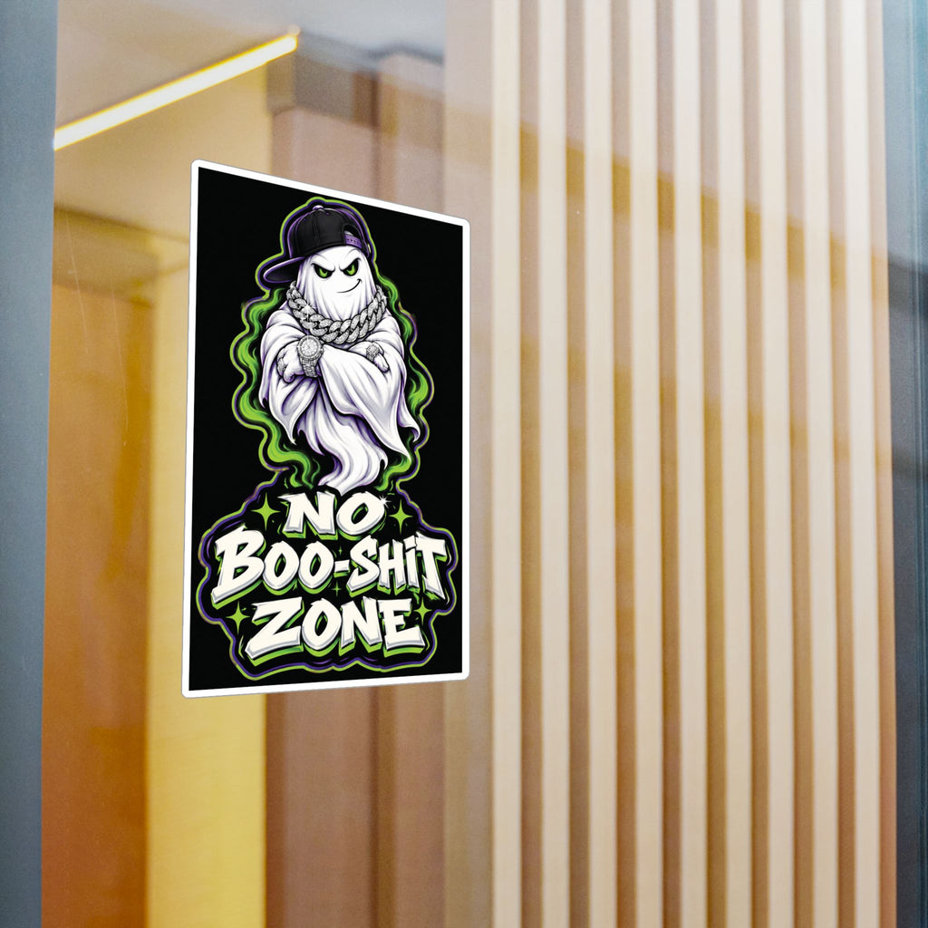 No Boo-Shit Zone Ghost 2 Halloween Decal Sticker- Keep'n It Real