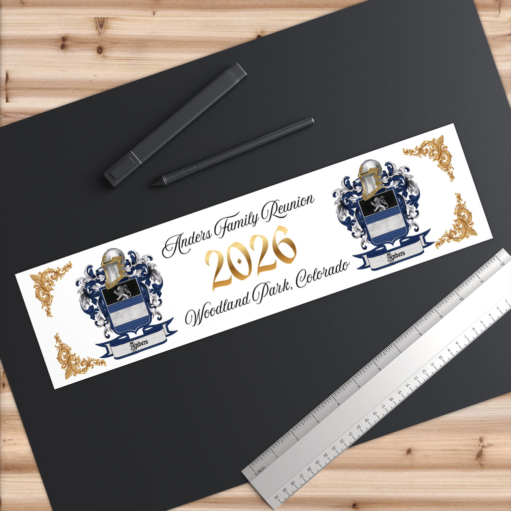 Anders Family Reunion Bumper Sticker — Custom Crest, Year & Location
