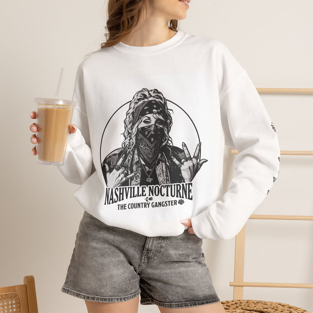 D.P. Nashville Nocturne Crewneck Sweatshirt — The Country Gangster Graphic Pullover