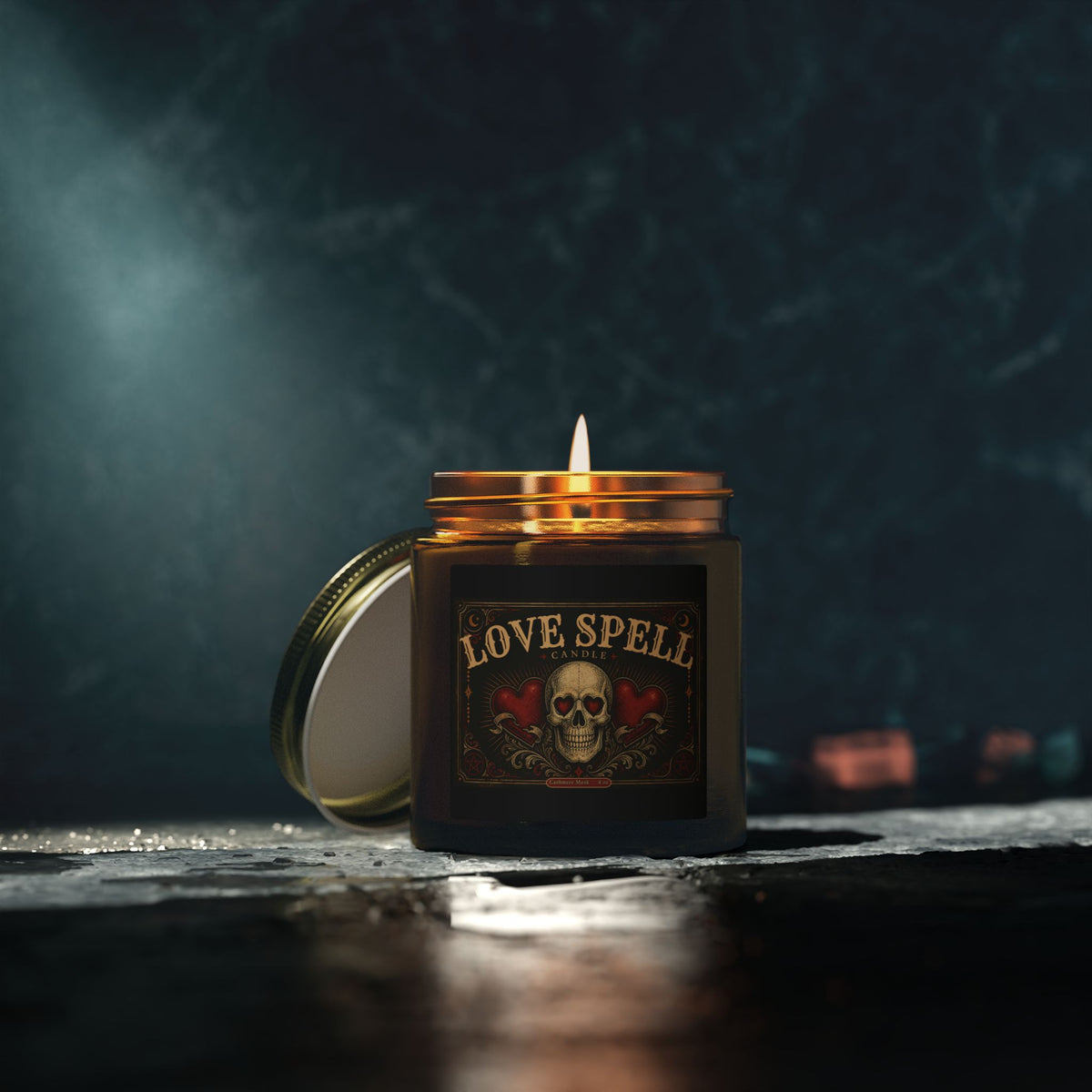 "Love Spell"  Halloween Candle — Coconut Apricot Wax (4oz/9oz)