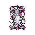 "Boo-Jee" Too Fly To  Die"  Ghost Halloween Decal Sticker- Keep'n It Real