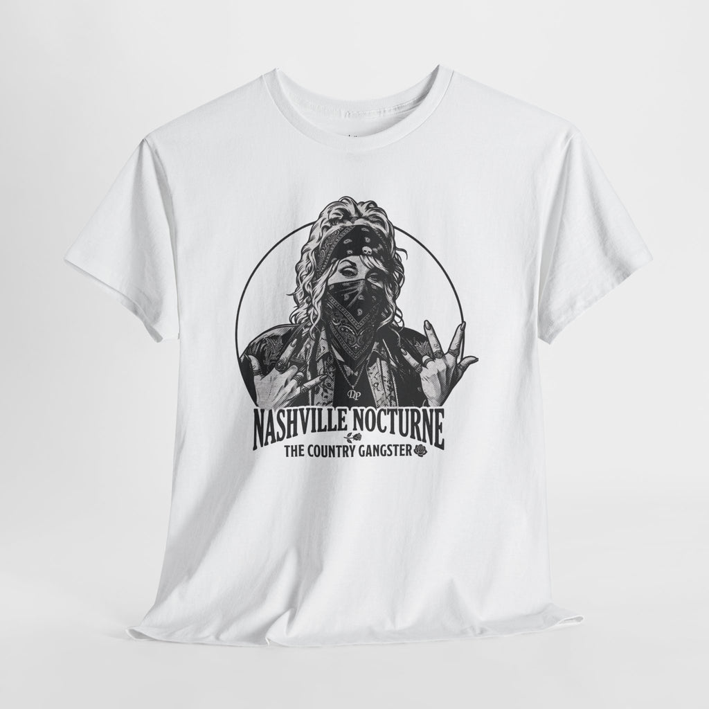 D.P. Collection Country Gangsta Hands Tee — "Nashville Nocturne" Graphic Shirt (Back: Gone But Not Forgotten)