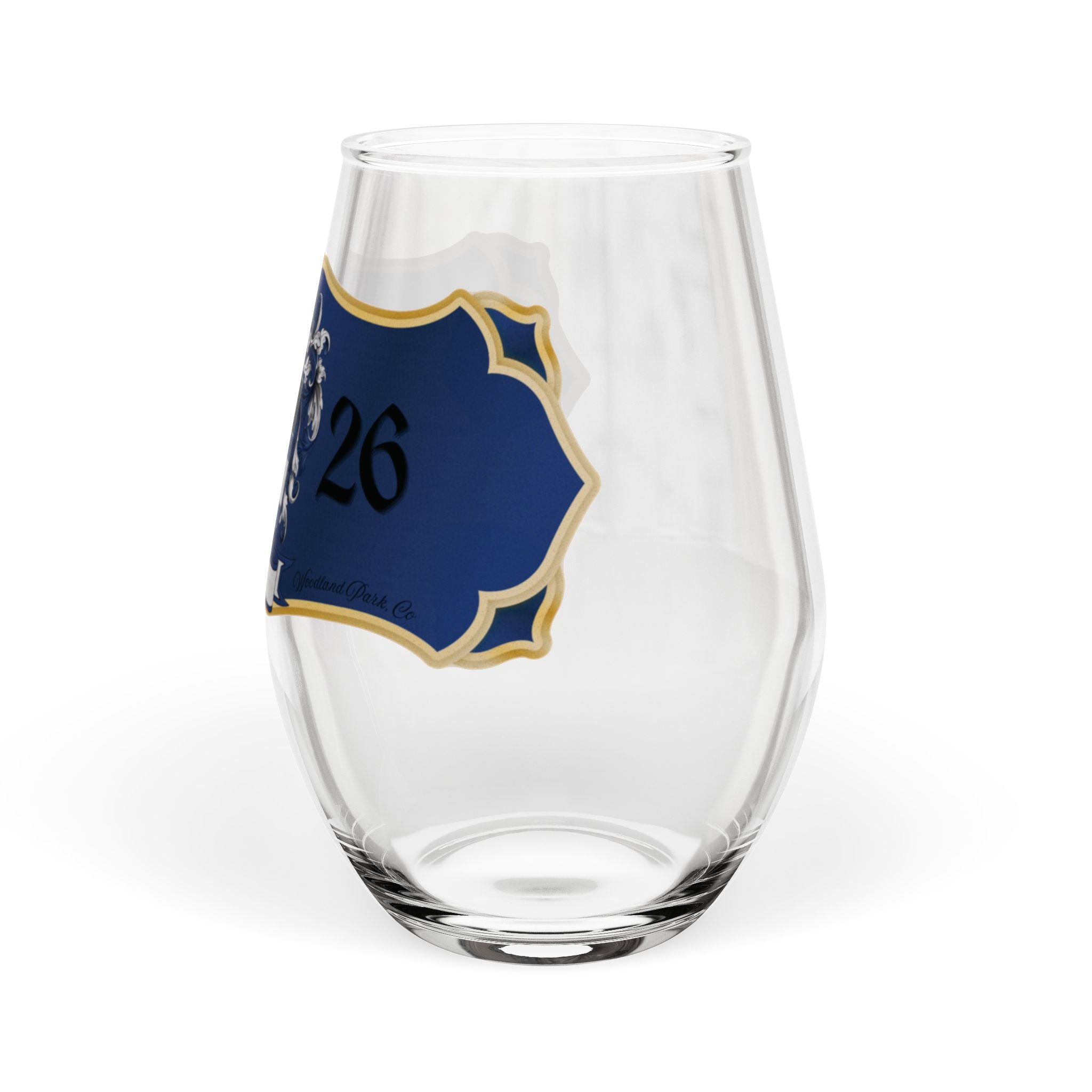 Anders Family Crest Stemless Wine Glass  11.75 oz
