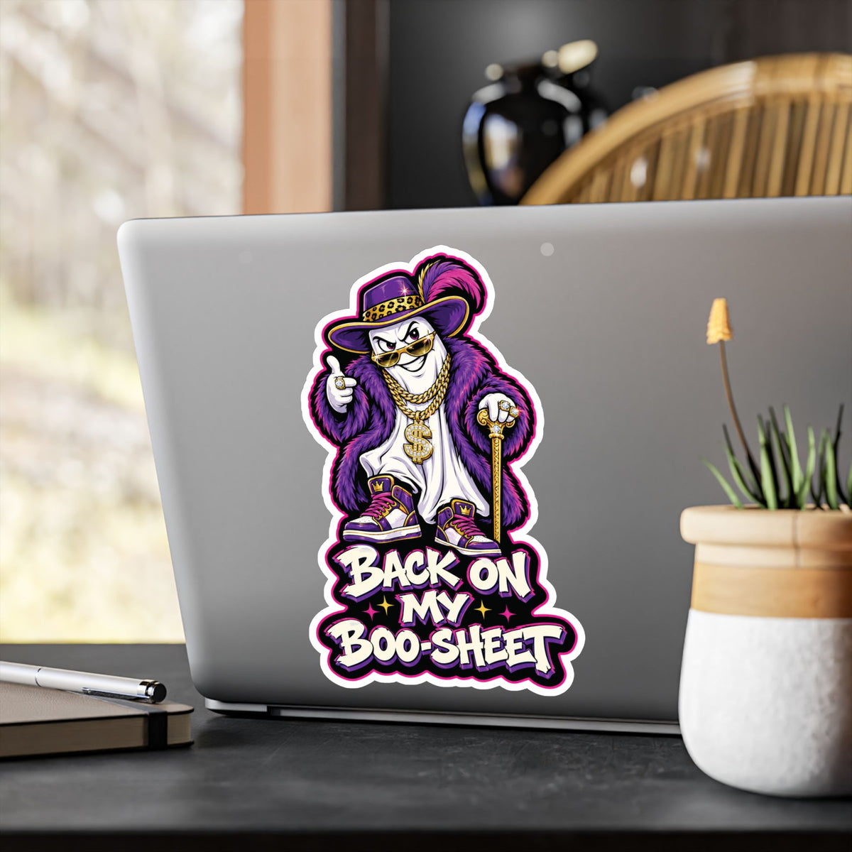 Back On My Boo-Sheet Ghost 2 Halloween  Decal Sticker- Keep'n It Real