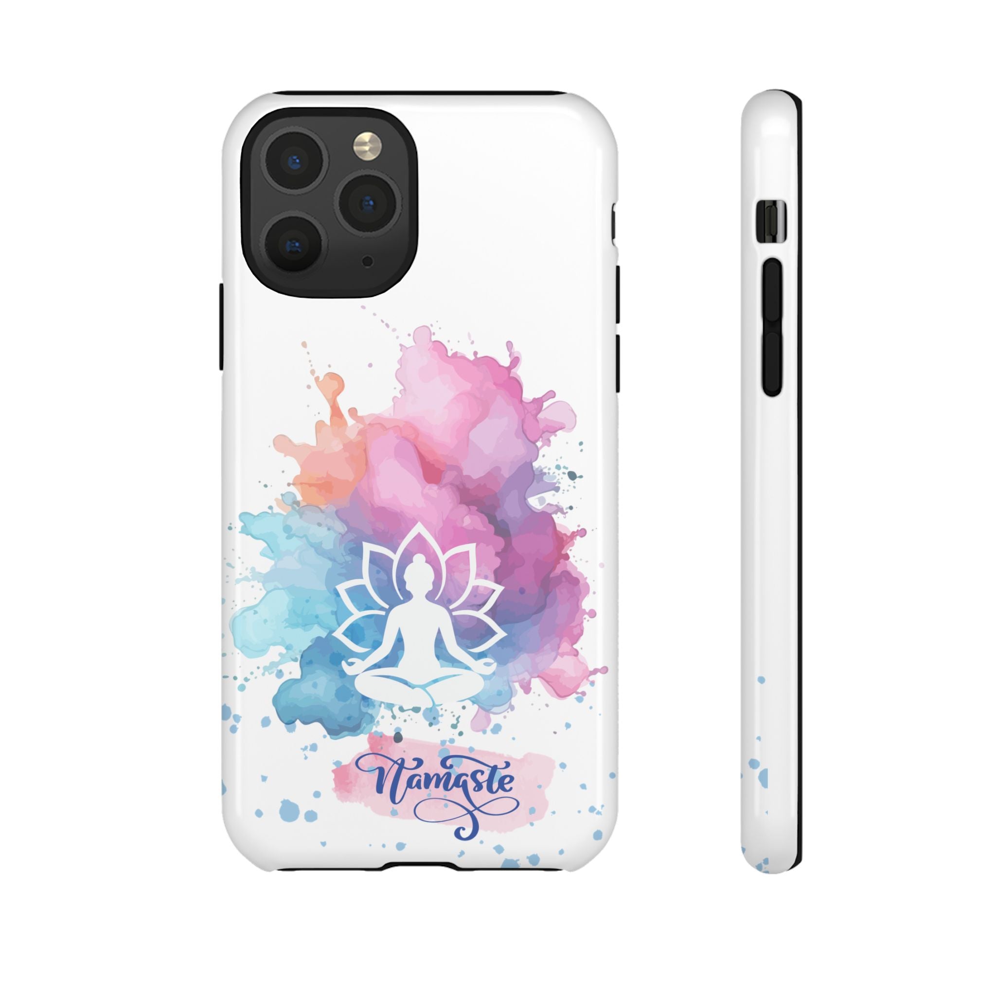 Yoga Namaste Phone Case - Watercolor Lotus Tough Case