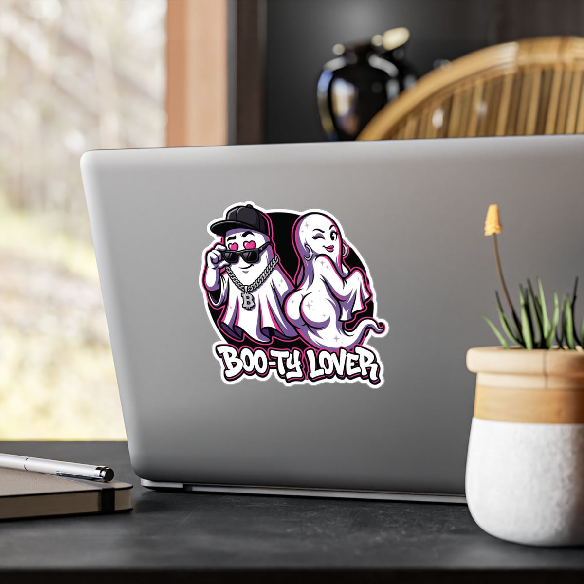 Boo-ty Lover Ghost Halloween Decal Sticker- Keep'n It Real