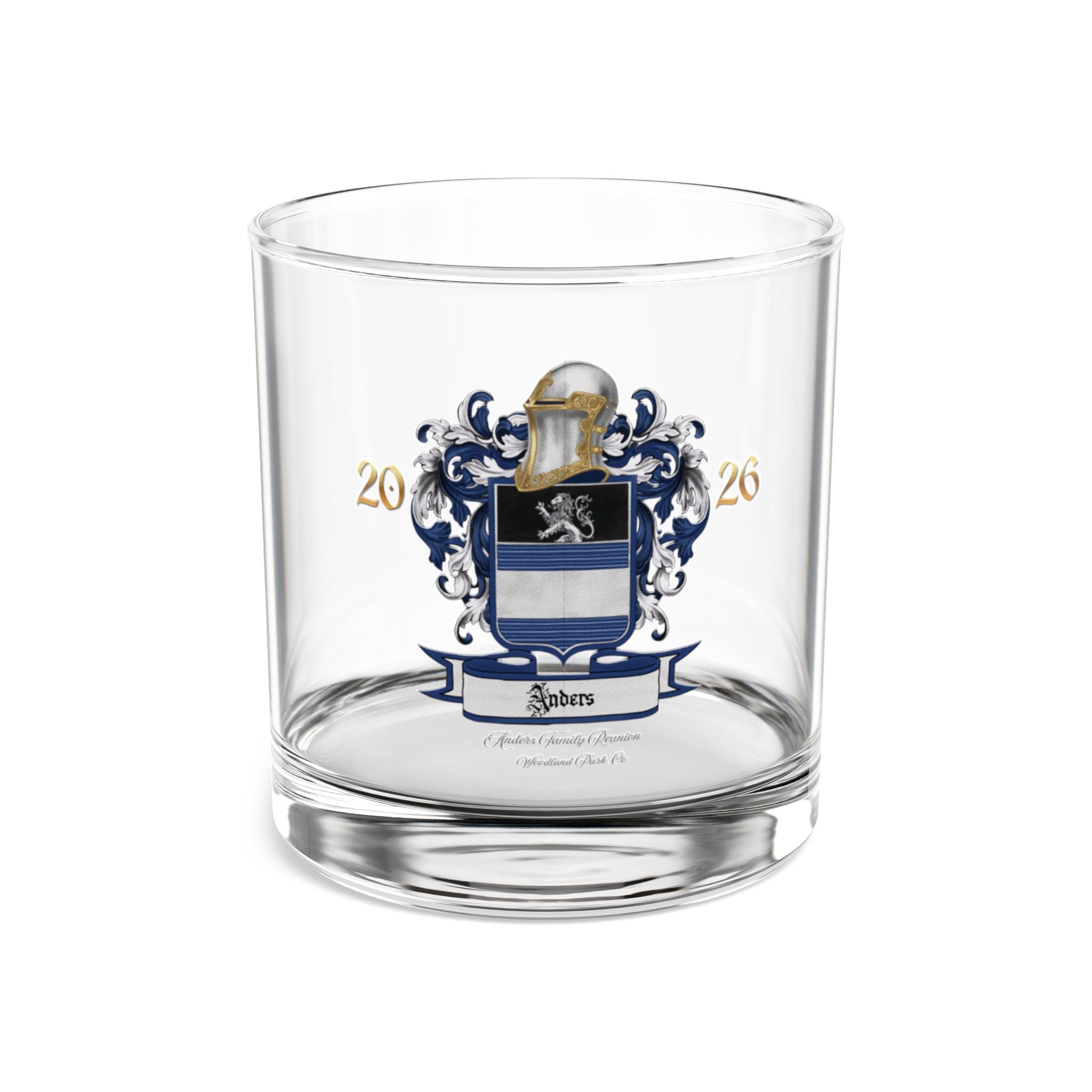 Anders Family Crest 2026 Whiskey Glass (simple)