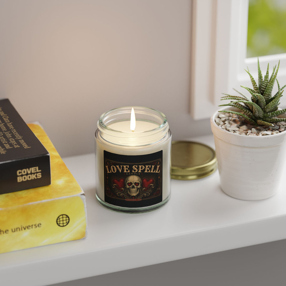 "Love Spell"  Halloween Candle — Coconut Apricot Wax (4oz/9oz)