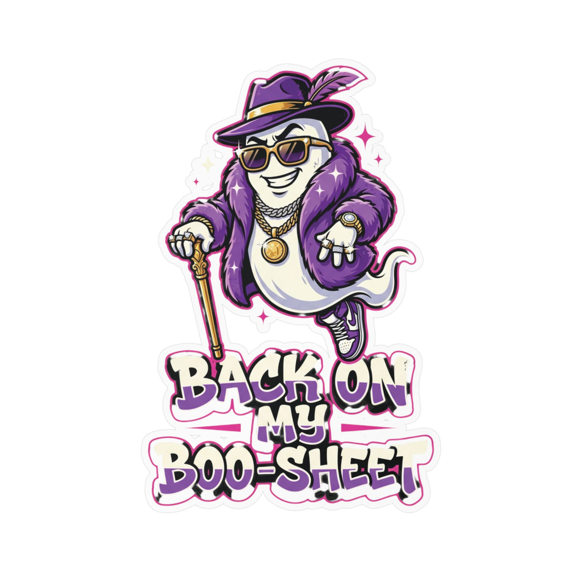 Back On My Boo-Sheet Ghost Halloween Decal Sticker- Keep'n It Real